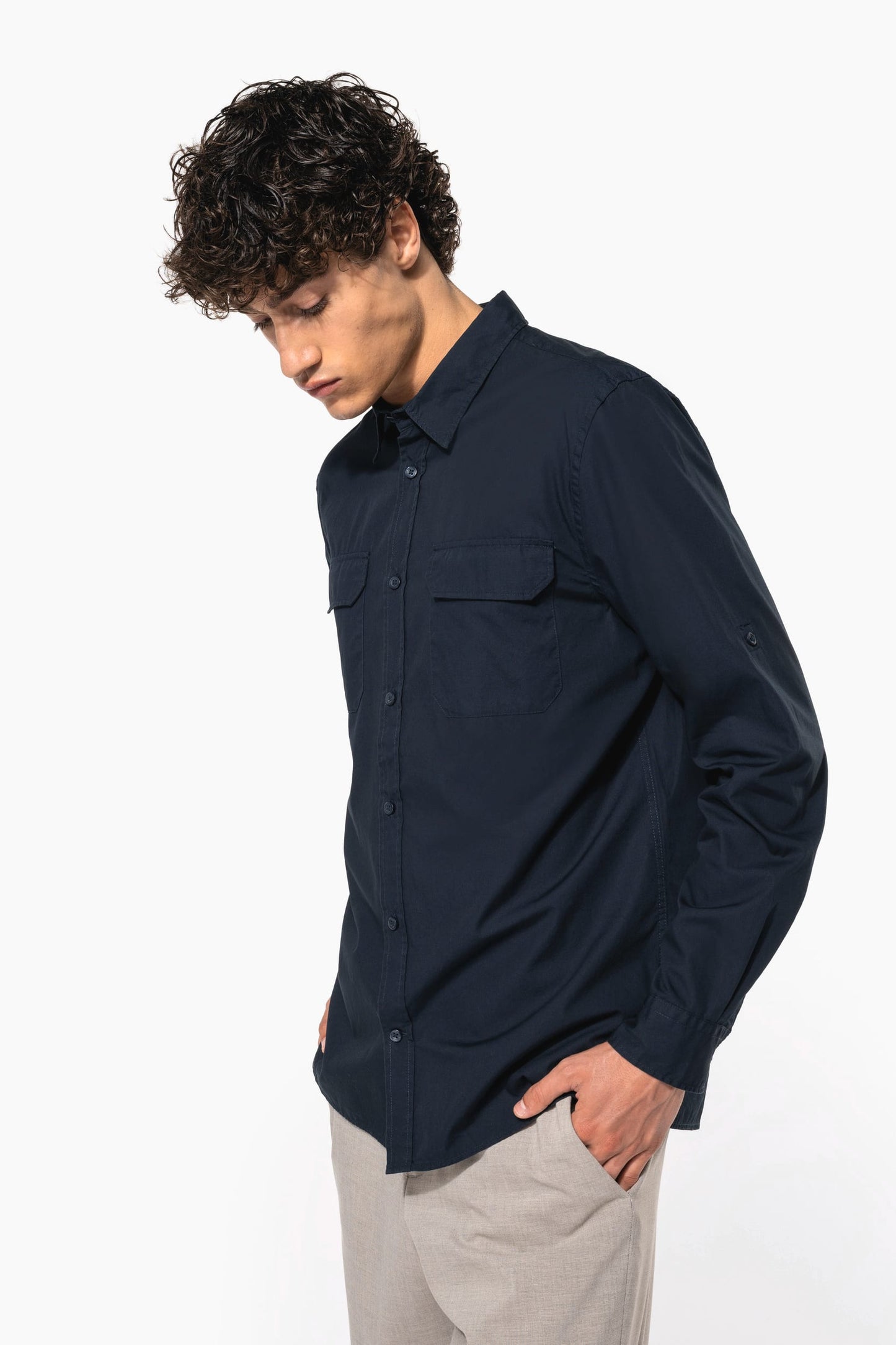K590 - Camicia safari maniche lunghe