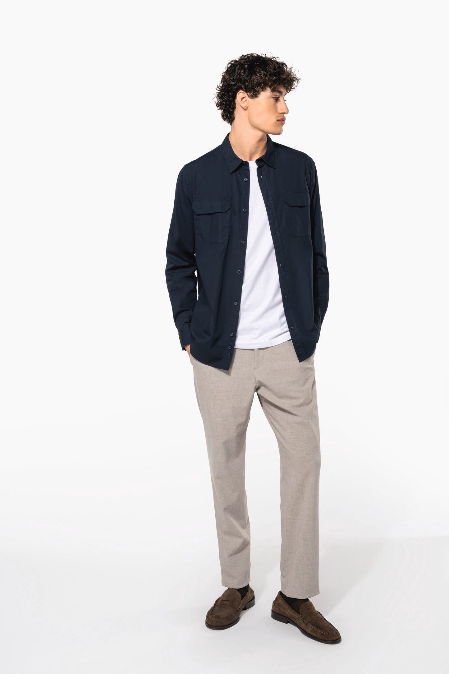 K590 - Camicia safari maniche lunghe