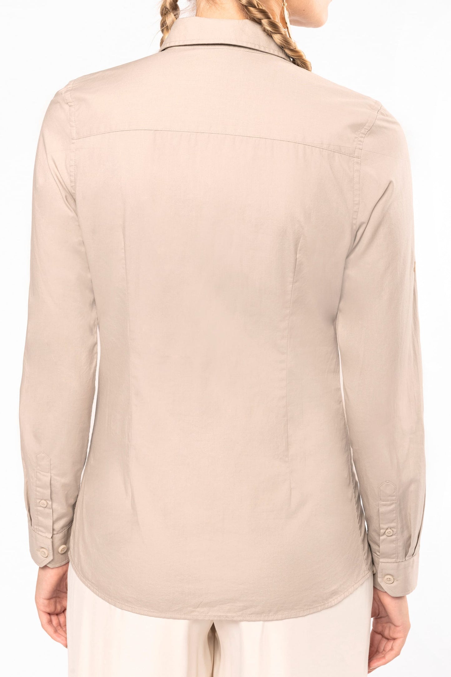 K591 - Camicia donna safari maniche lunghe