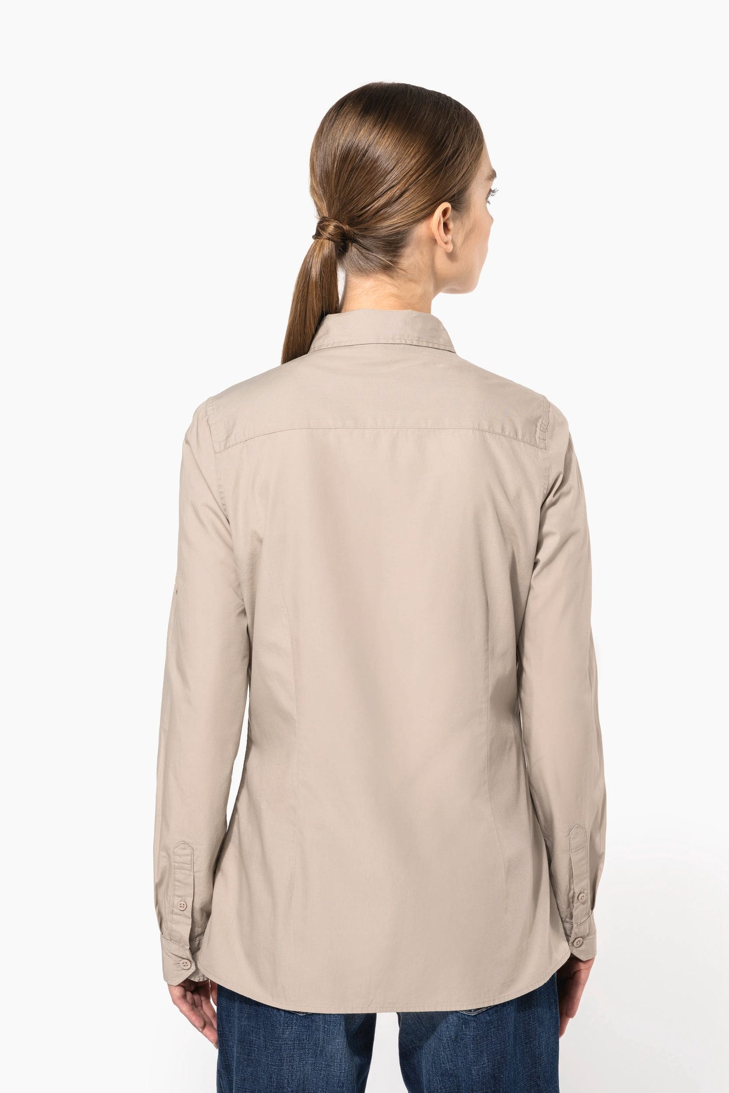 K591 - Camicia donna safari maniche lunghe