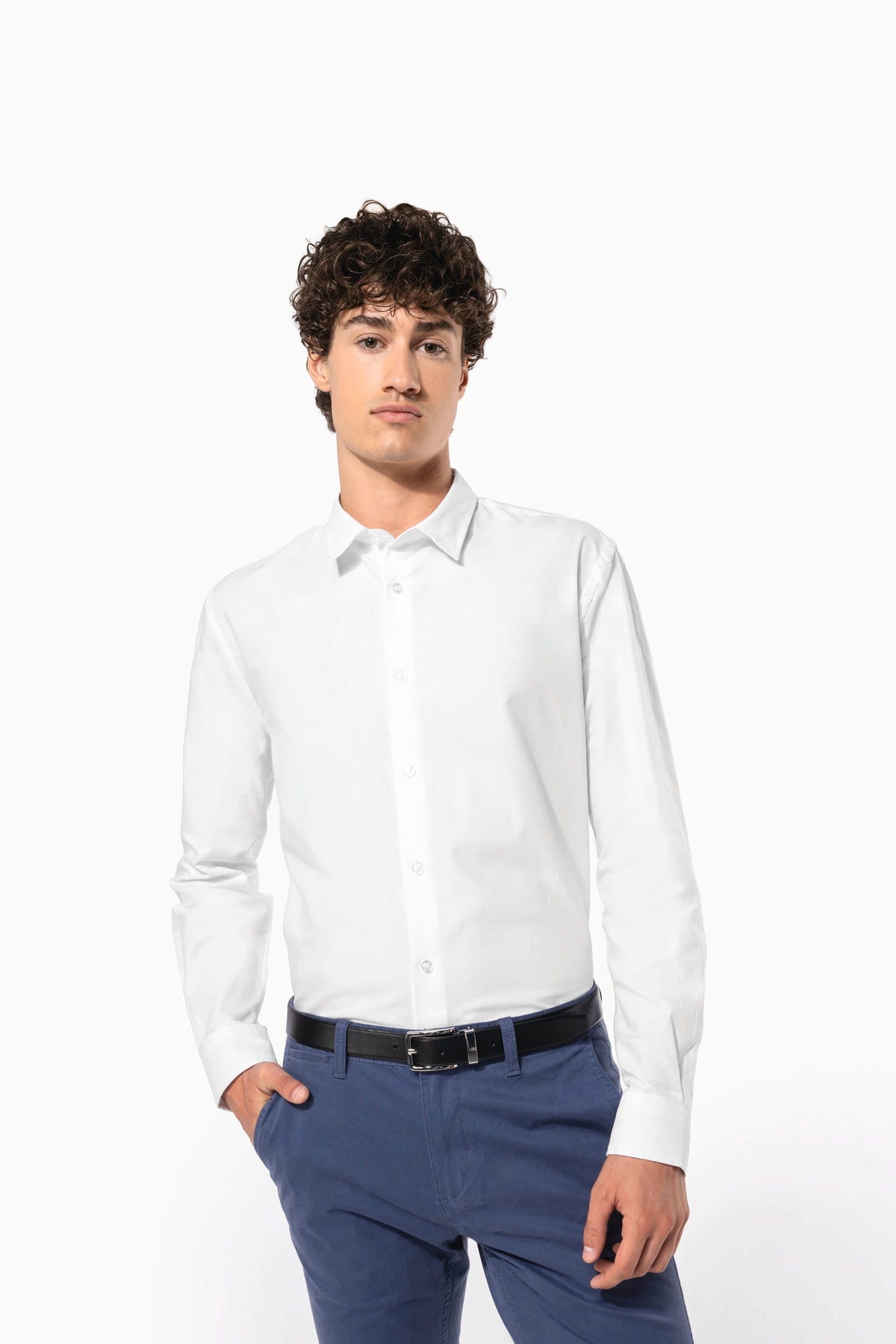K595 - Camicia Oxford maniche lunghe uomo