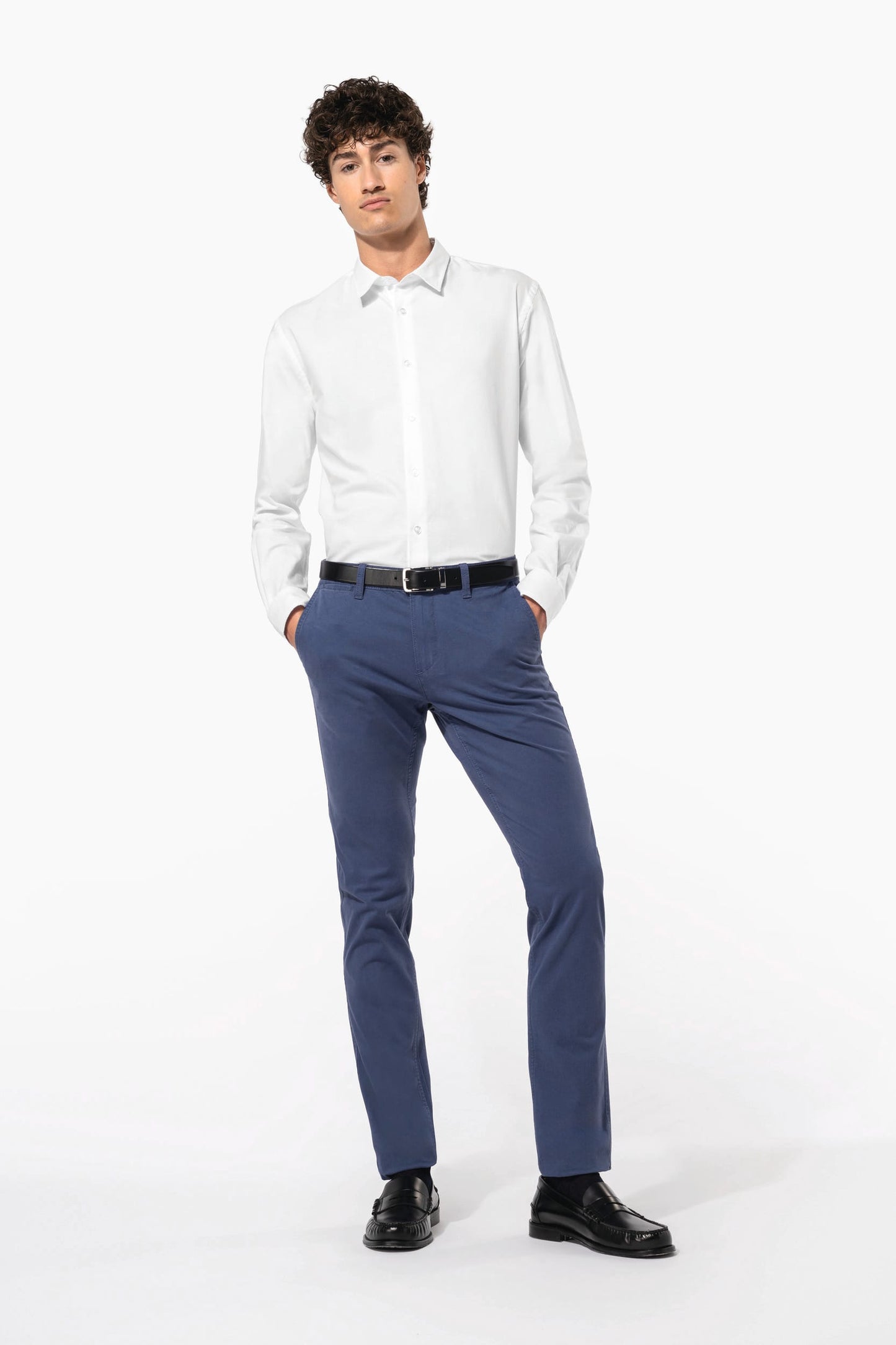 K595 - Camicia Oxford maniche lunghe uomo