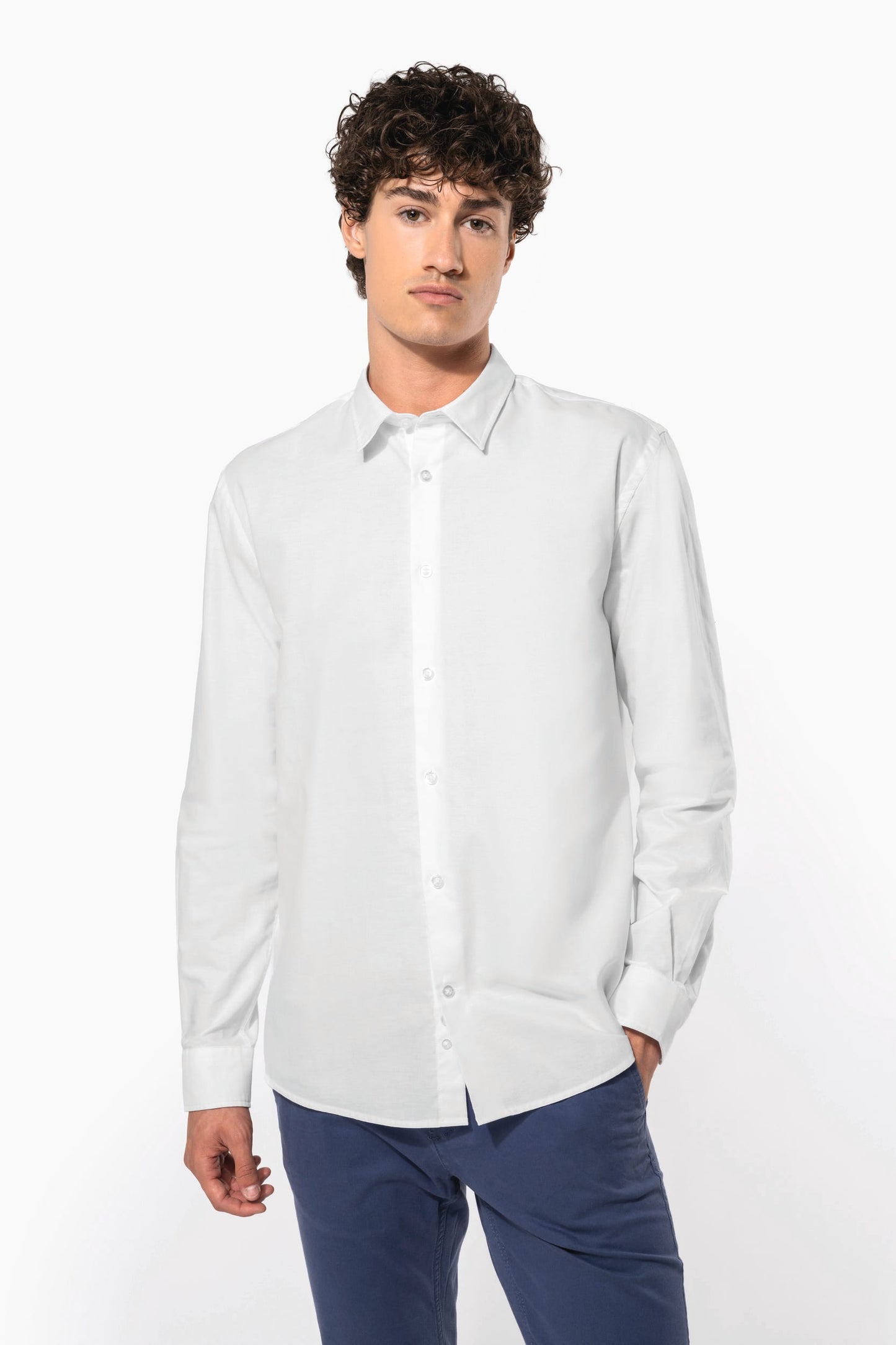 K595 - Camicia Oxford maniche lunghe uomo