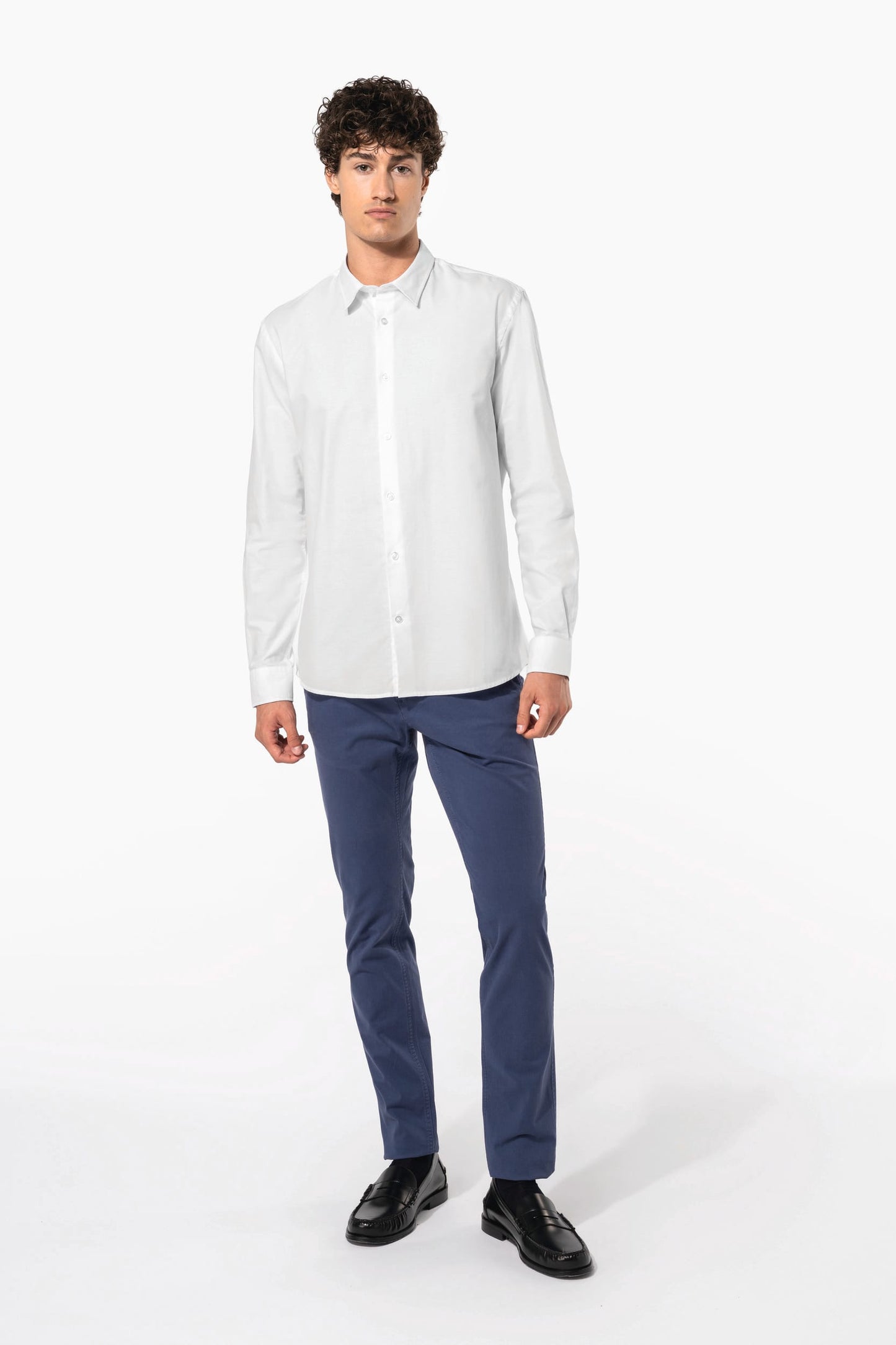 K595 - Camicia Oxford maniche lunghe uomo