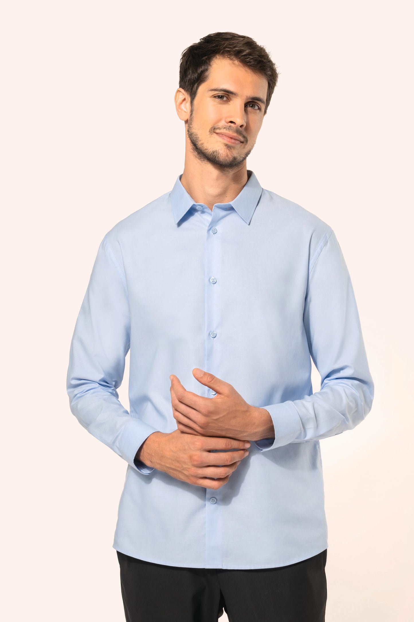 K595 - Camicia Oxford maniche lunghe uomo