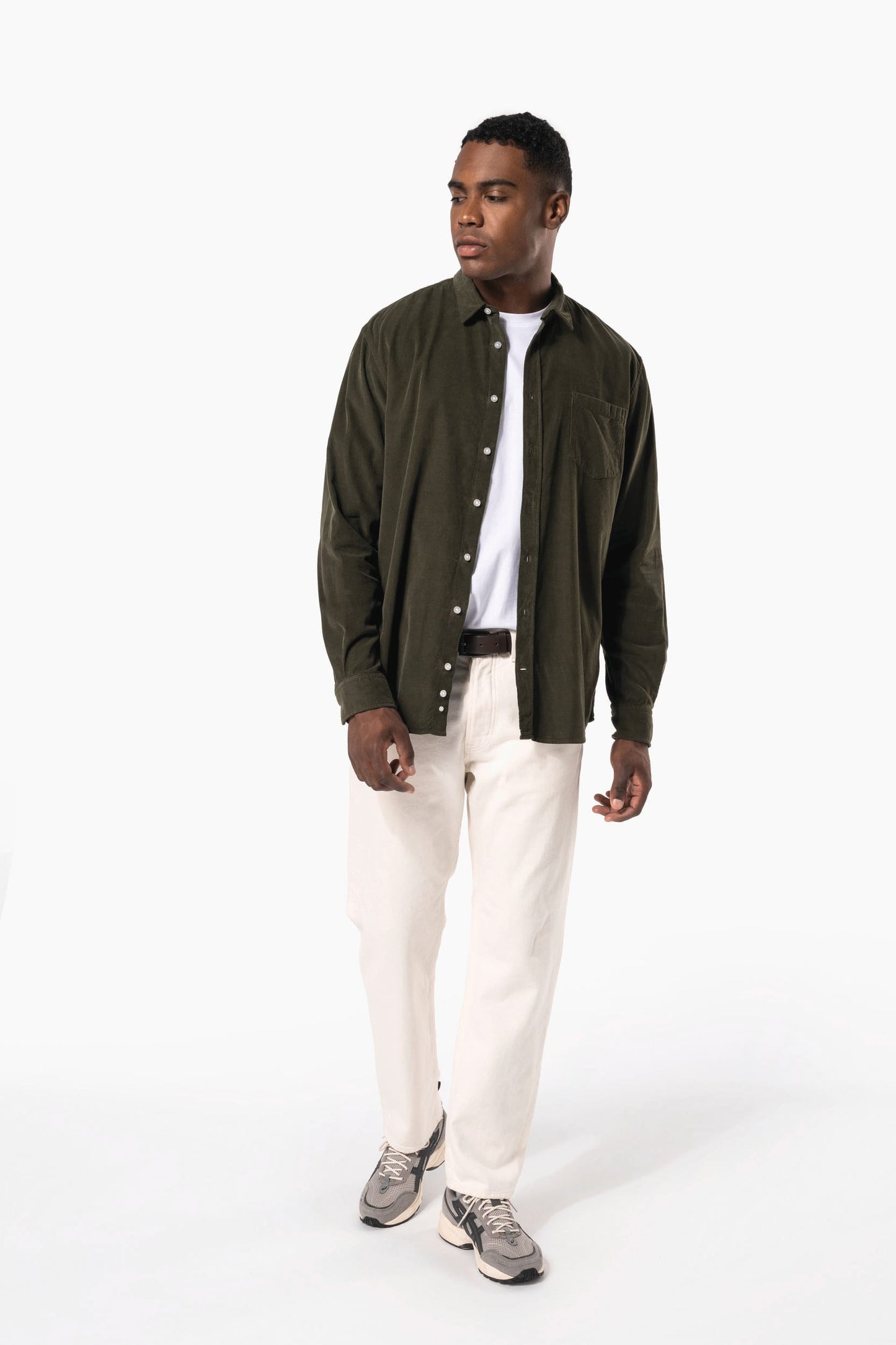 K599 - Camicia uomo maniche lunghe in velluto