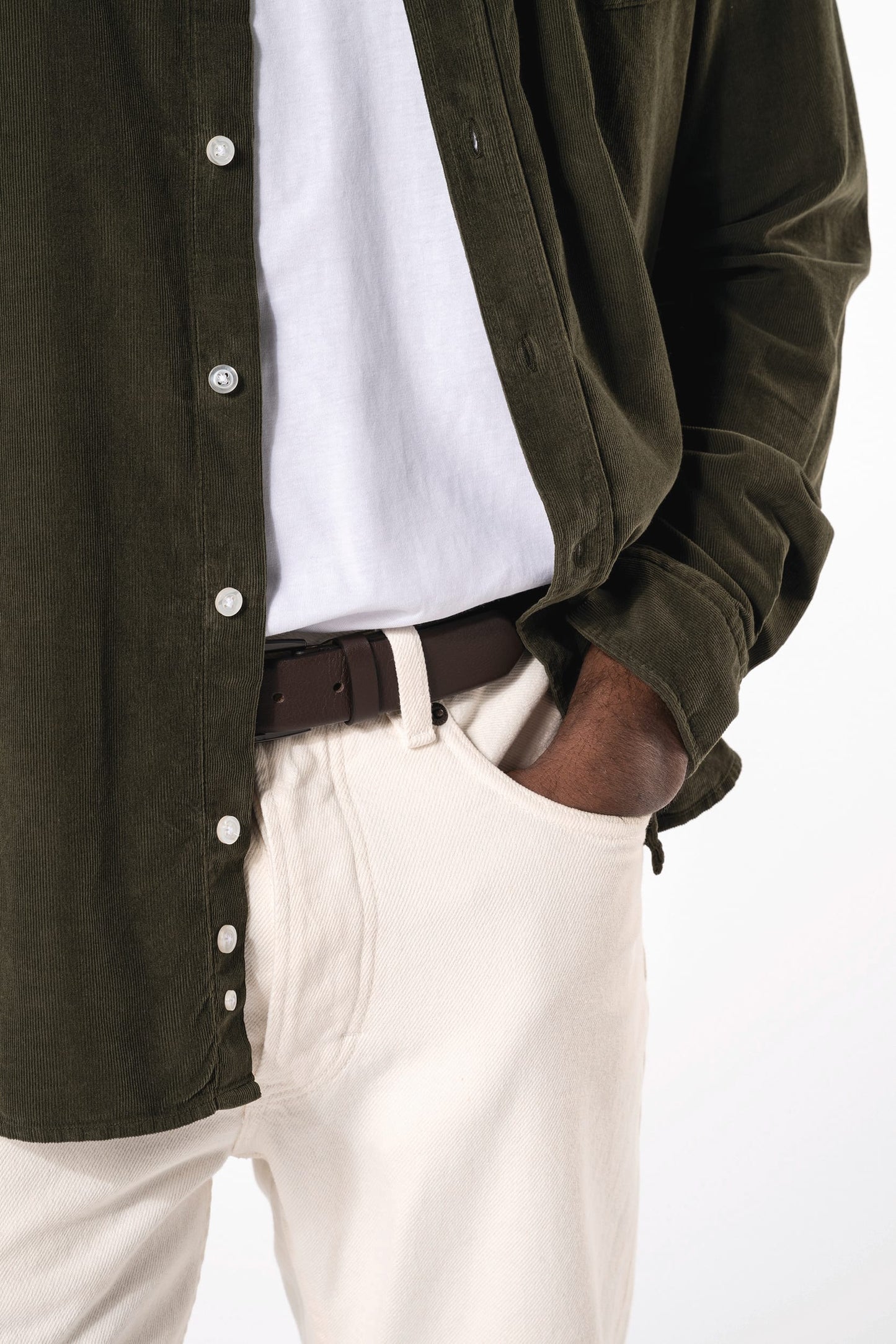 K599 - Camicia uomo maniche lunghe in velluto