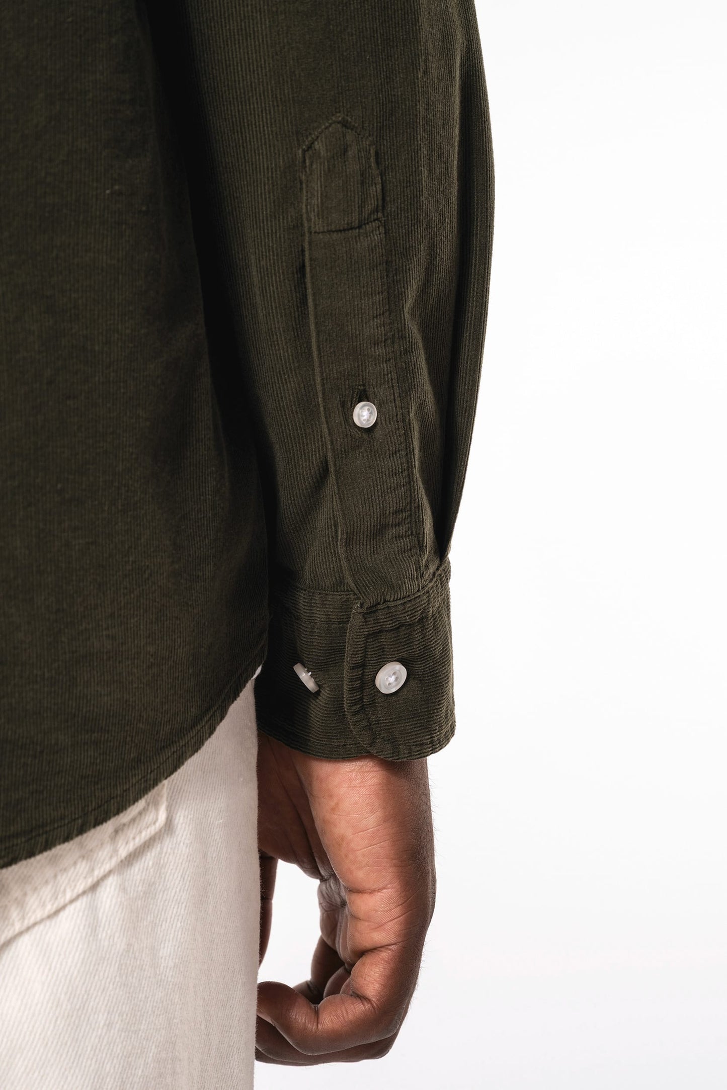 K599 - Camicia uomo maniche lunghe in velluto