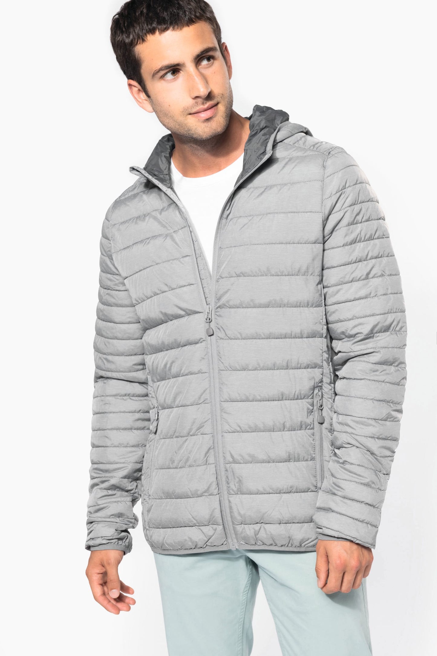 K6110 - Piumino uomo leggero con cappuccio