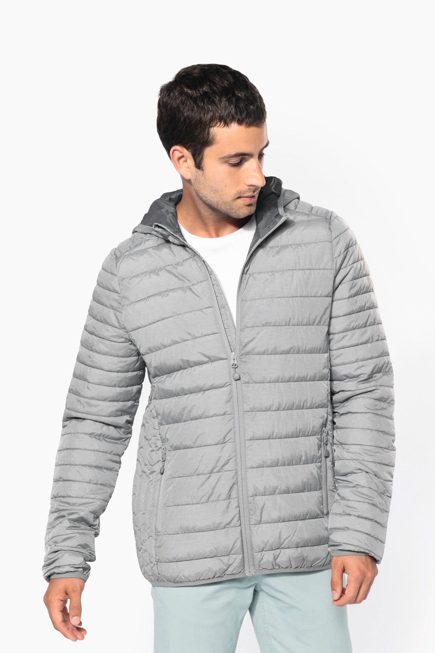 K6110 - Piumino uomo leggero con cappuccio