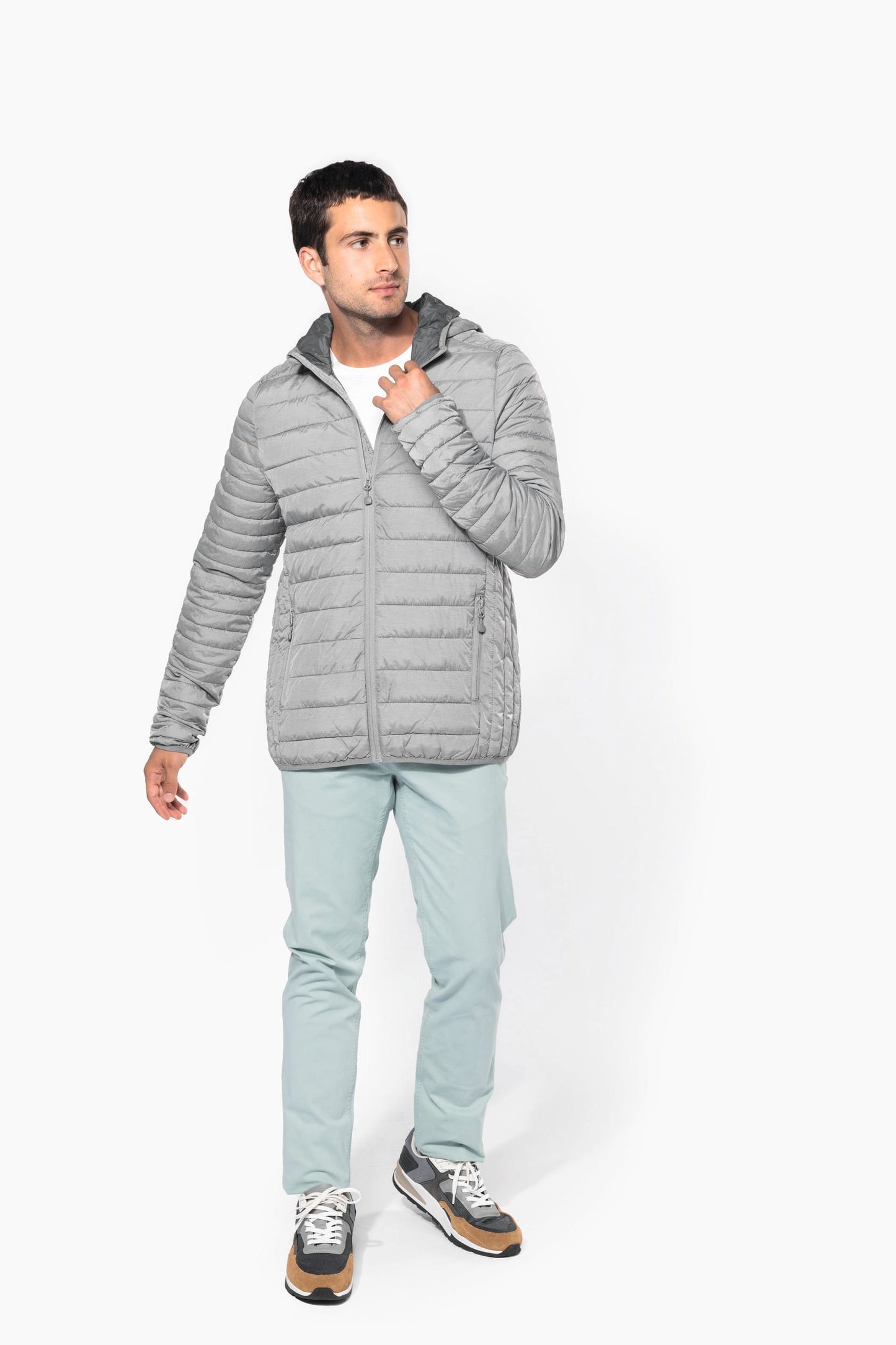 K6110 - Piumino uomo leggero con cappuccio