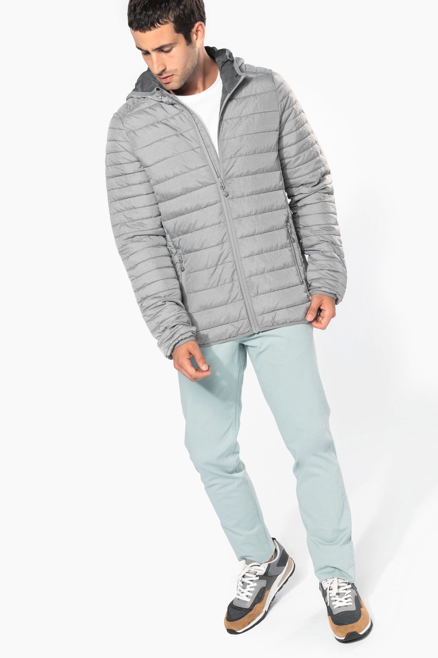 K6110 - Piumino uomo leggero con cappuccio
