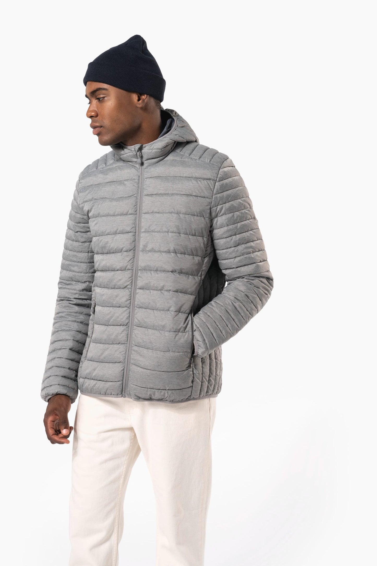 K6110 - Piumino uomo leggero con cappuccio