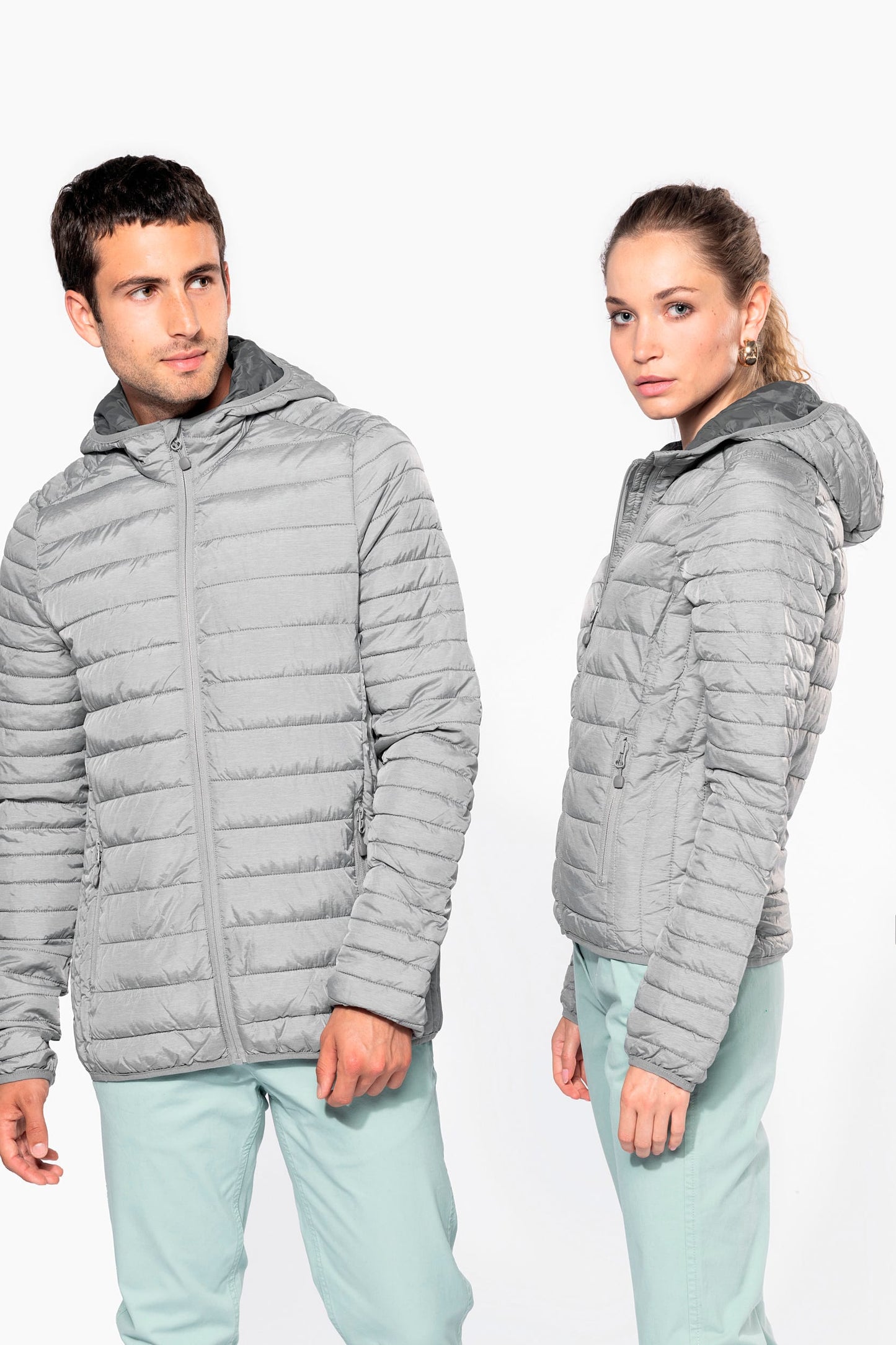 K6111 - Piumino donna leggero con cappuccio