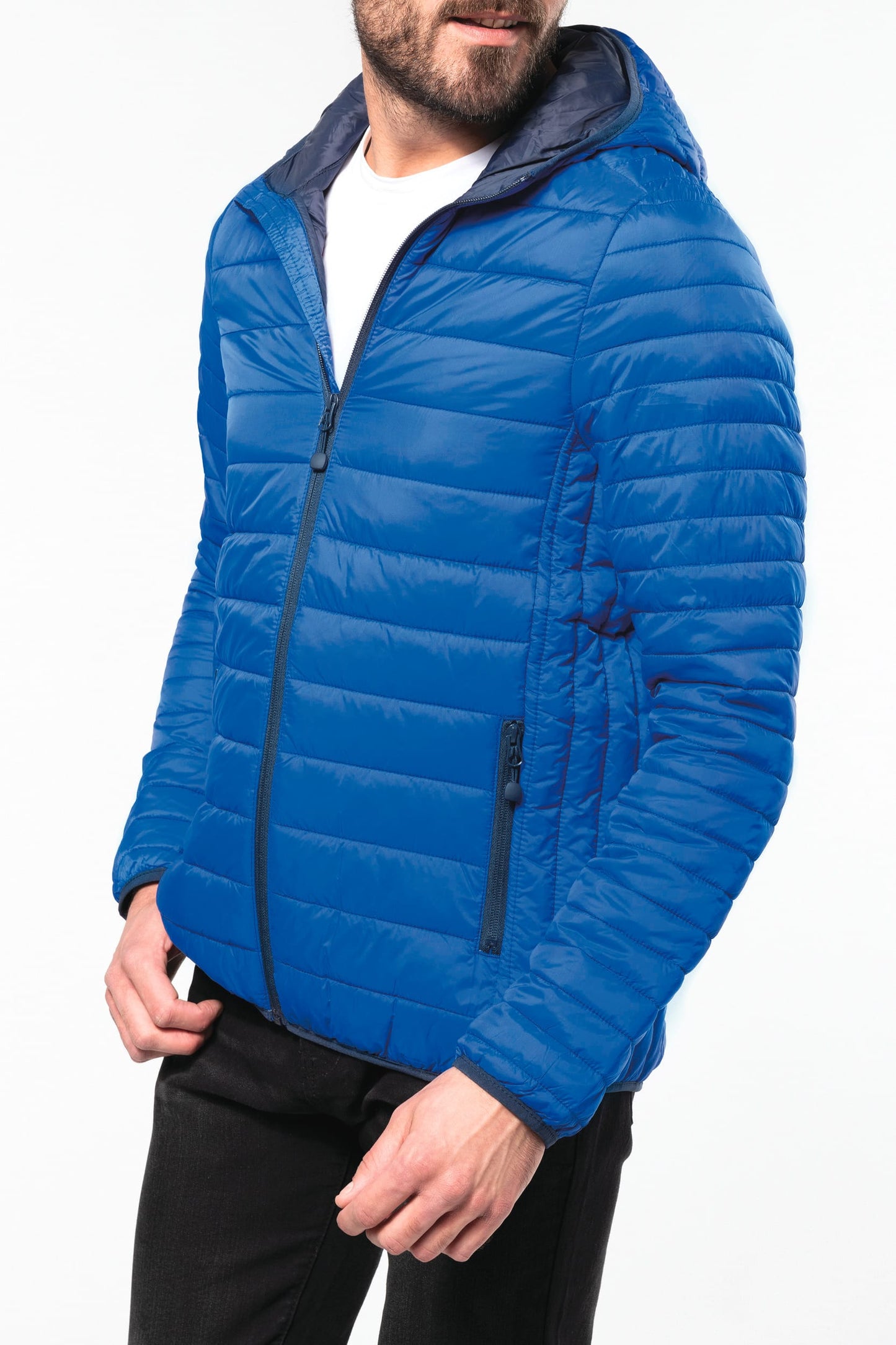 K6110 - Piumino uomo leggero con cappuccio
