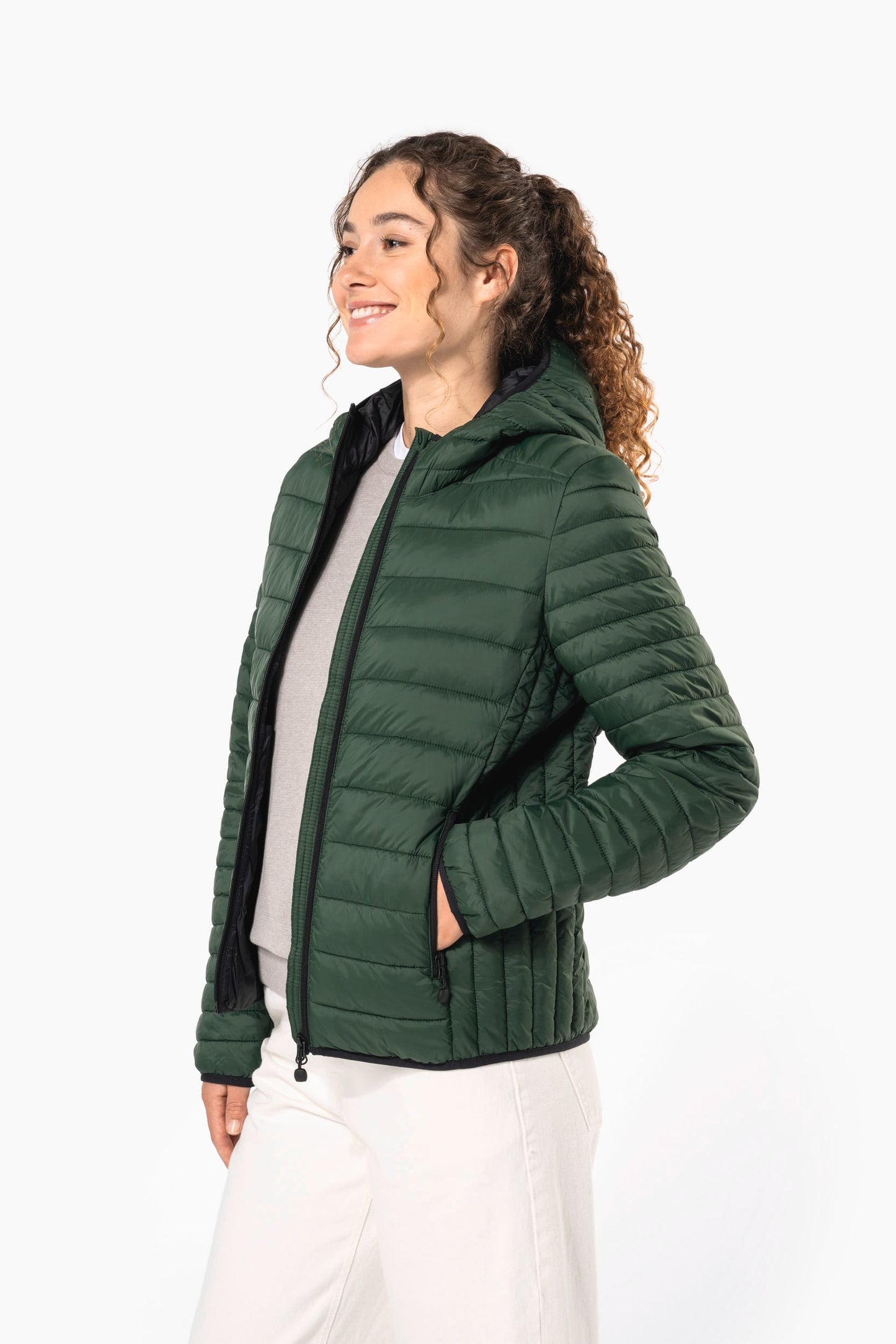 K6111 - Piumino donna leggero con cappuccio