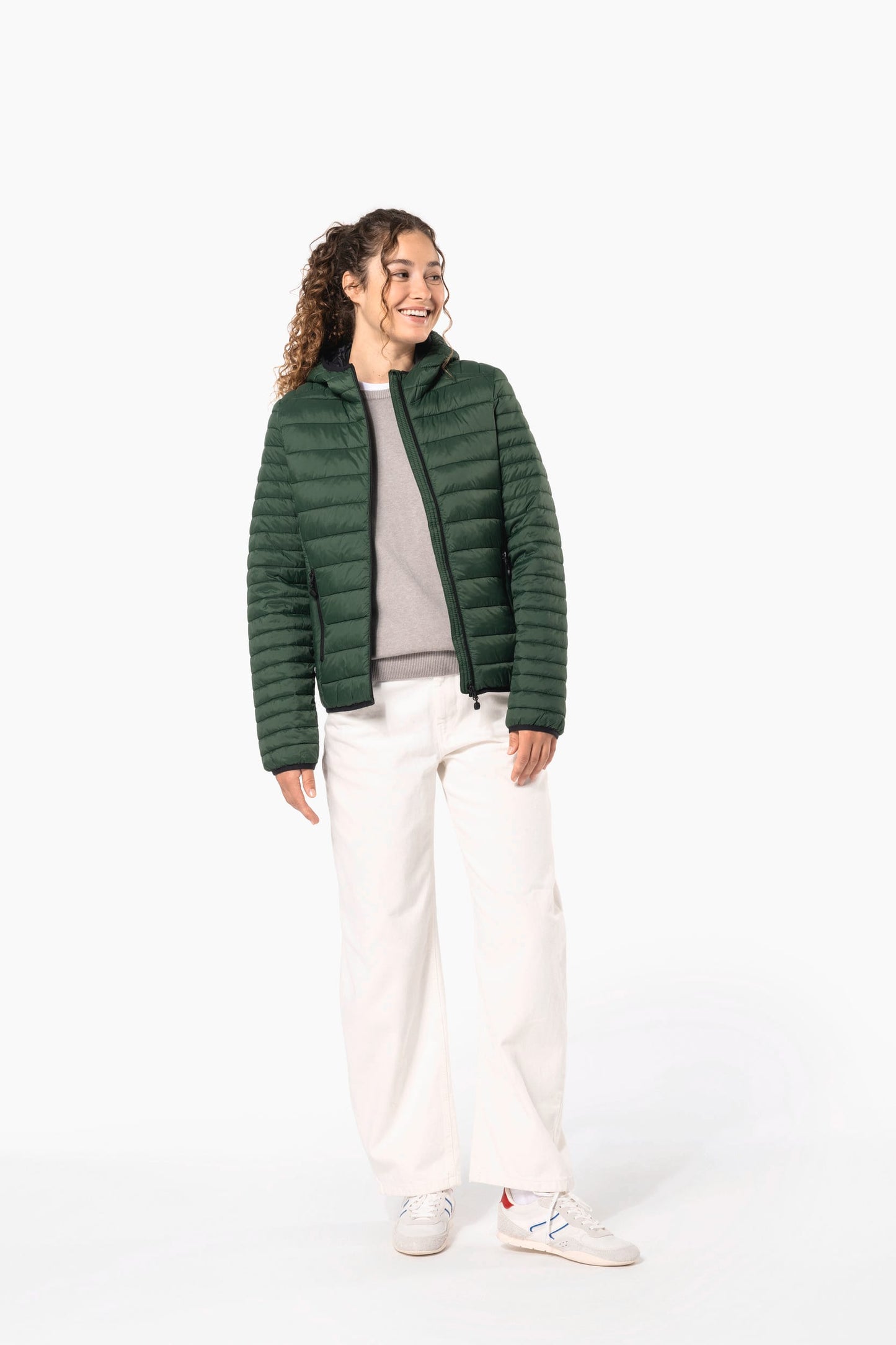 K6111 - Piumino donna leggero con cappuccio