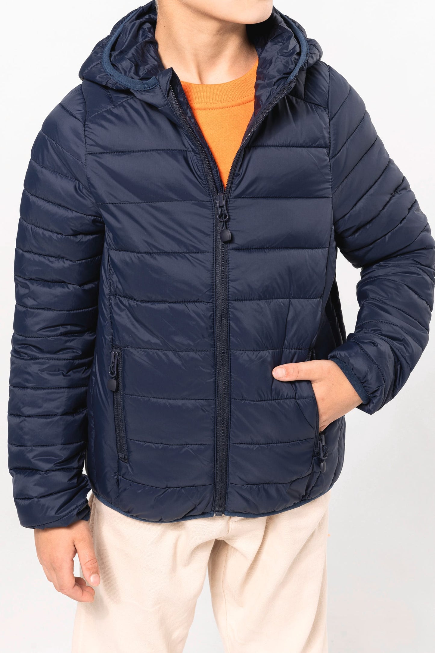 K6112 - Piumino bambino leggero con cappuccio