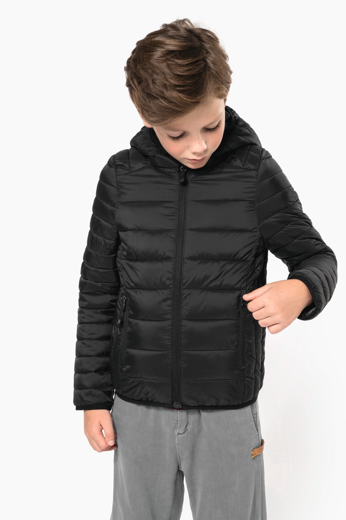 K6112 - Piumino bambino leggero con cappuccio