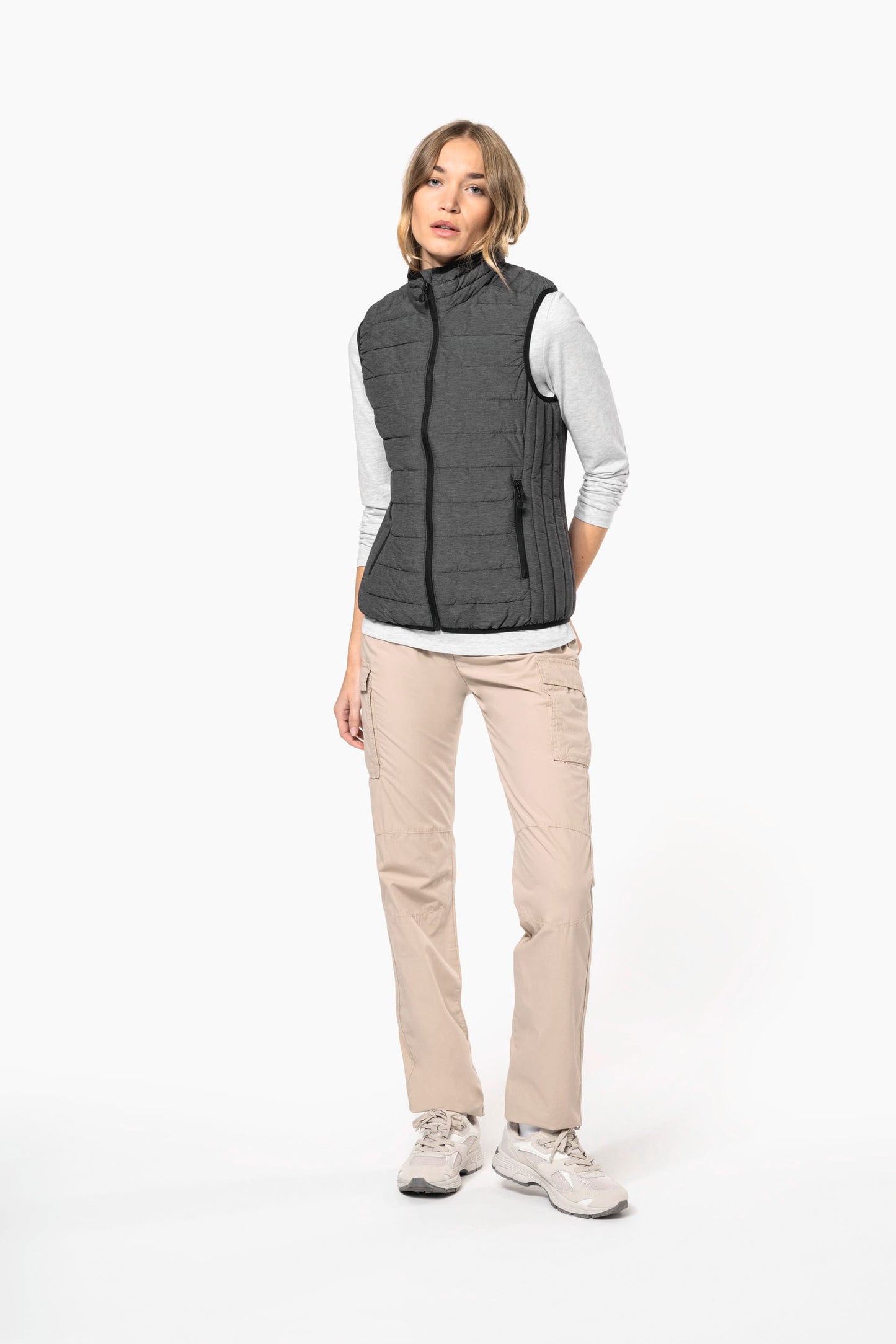 K6114 - Piumino donna leggero smanicato