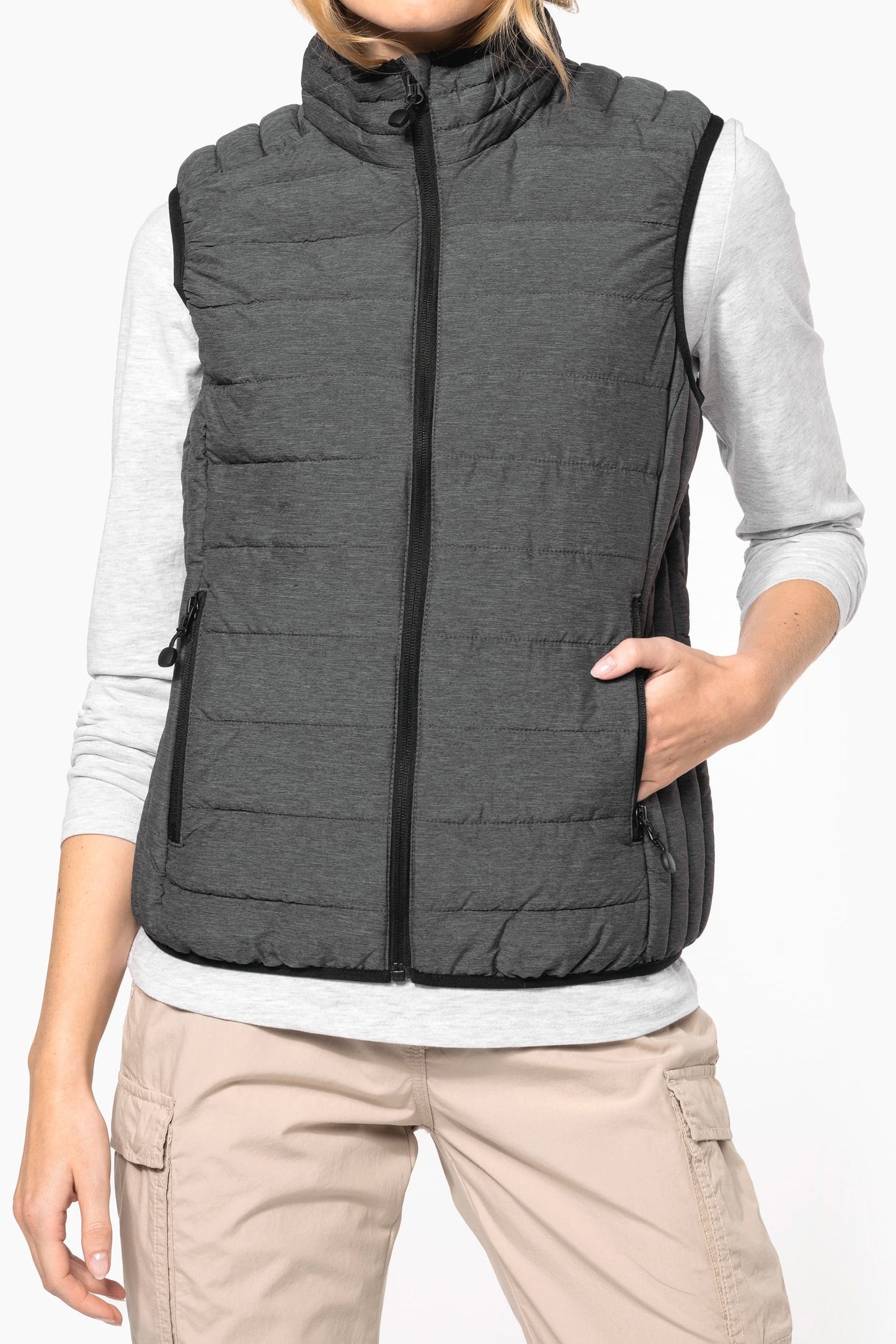K6114 - Piumino donna leggero smanicato