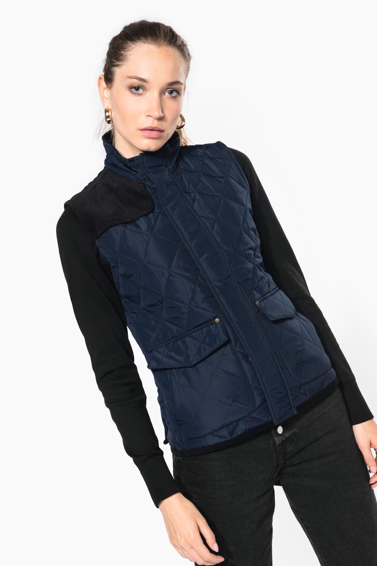 K6125 - Gilet trapuntato donna