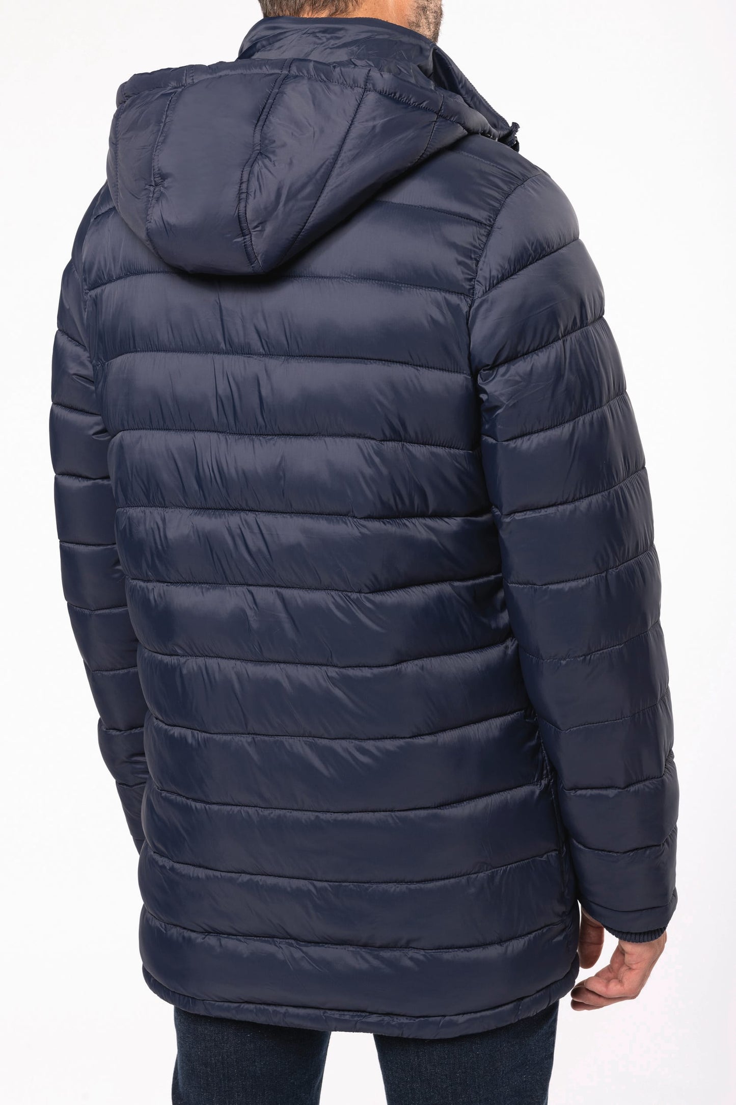 K6128 - Parka piumino uomo leggero con cappuccio