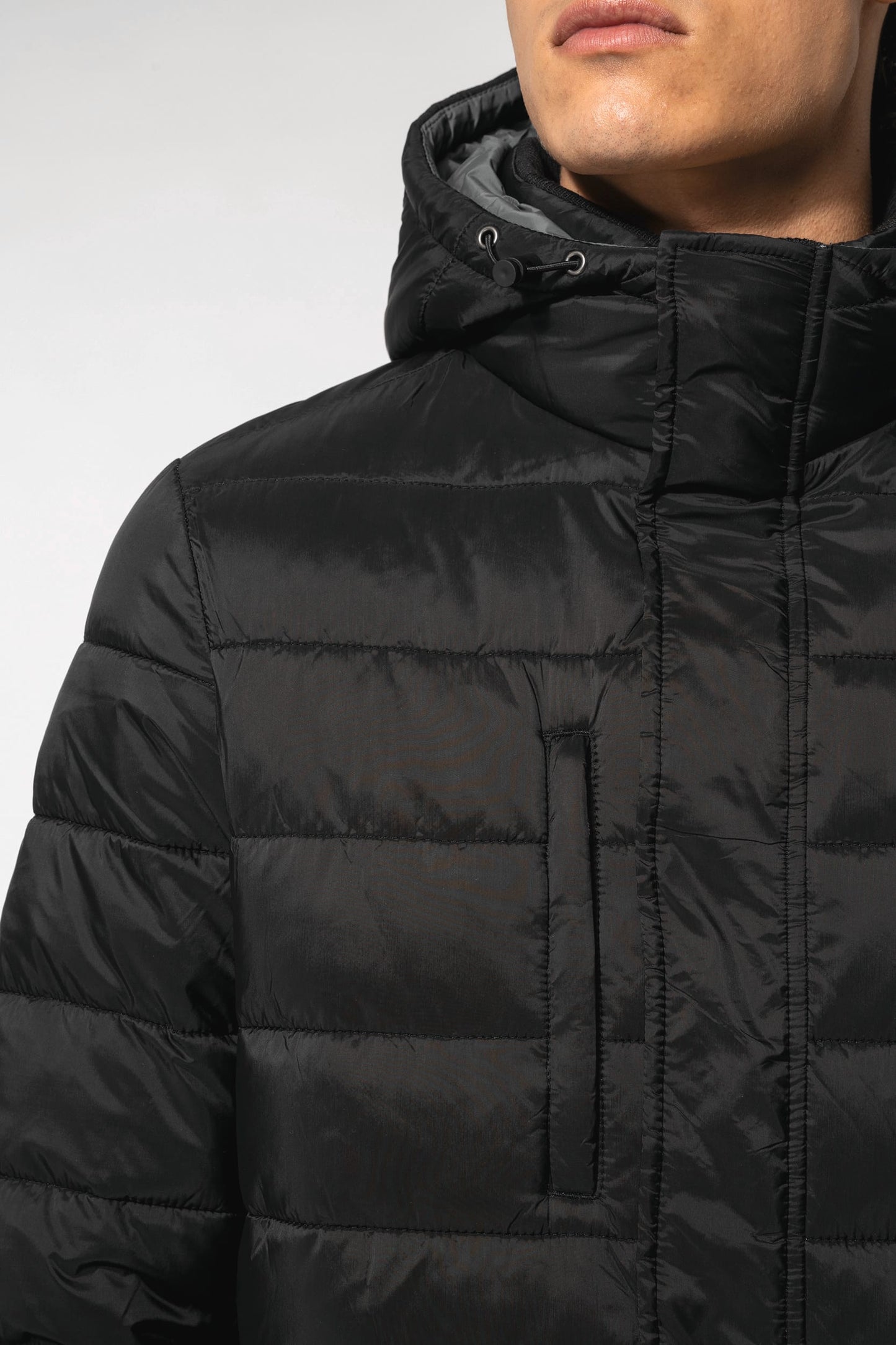 K6128 - Parka piumino uomo leggero con cappuccio