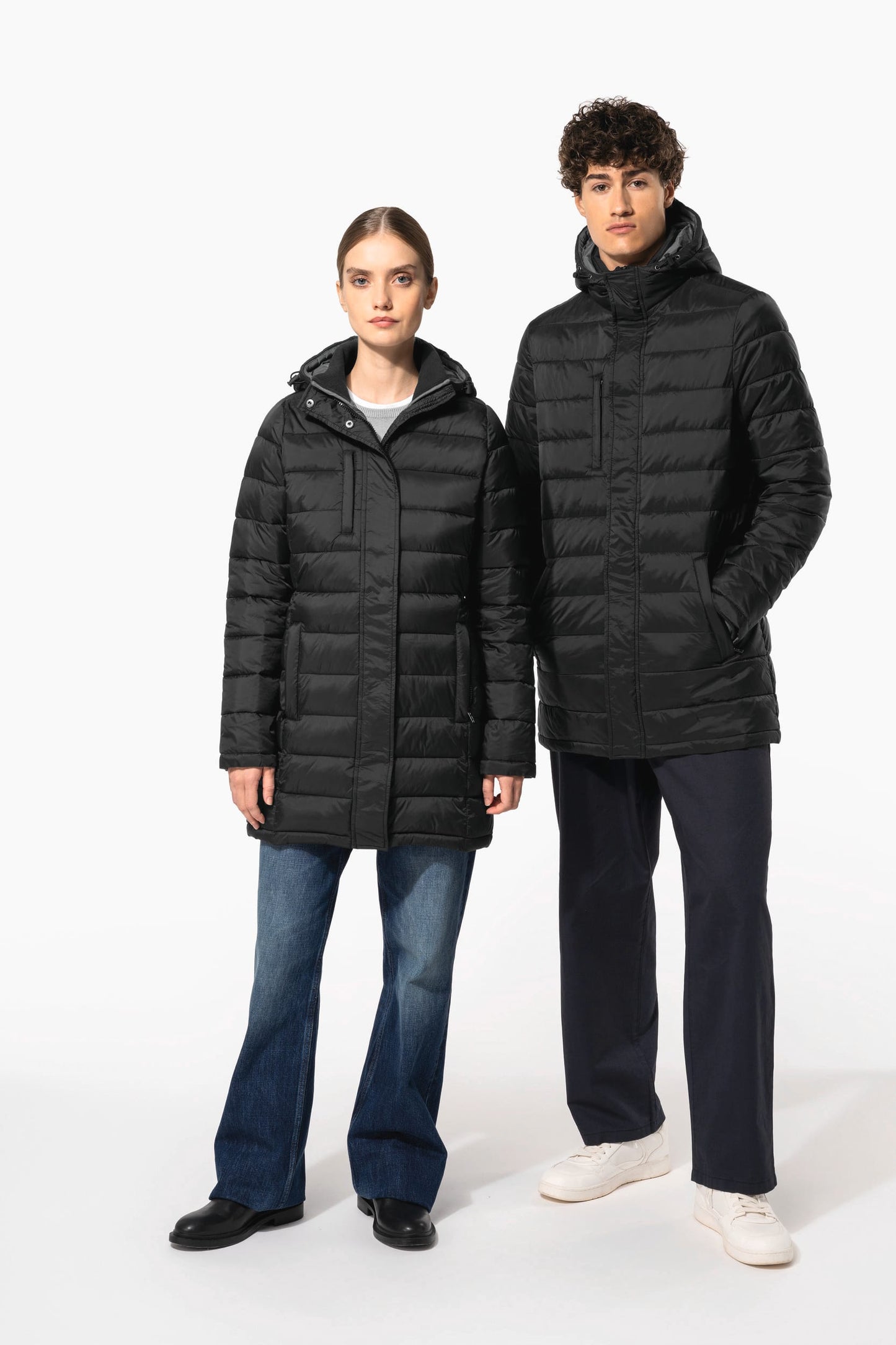 K6128 - Parka piumino uomo leggero con cappuccio