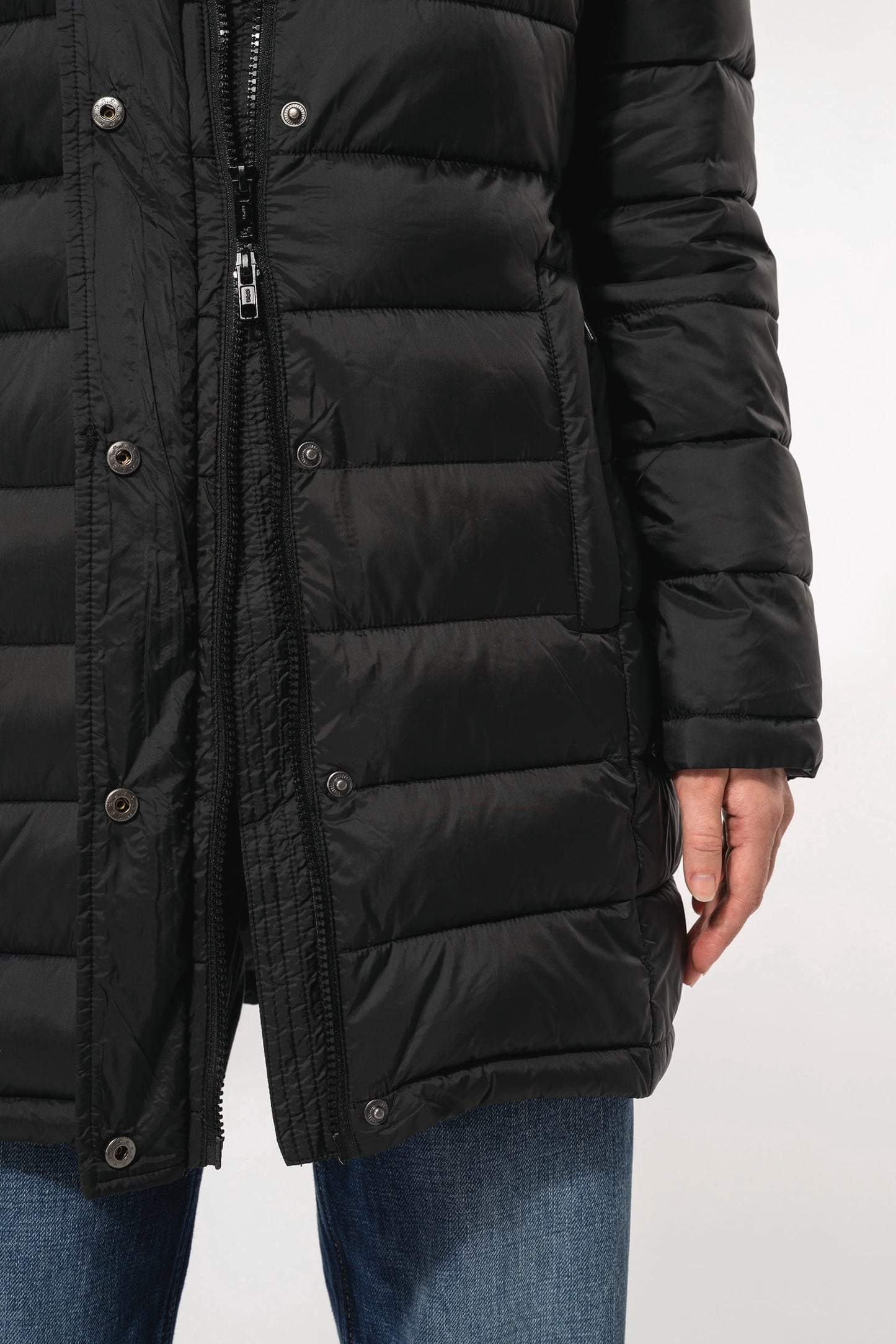 K6129 - Parka piumino donna leggero con cappuccio