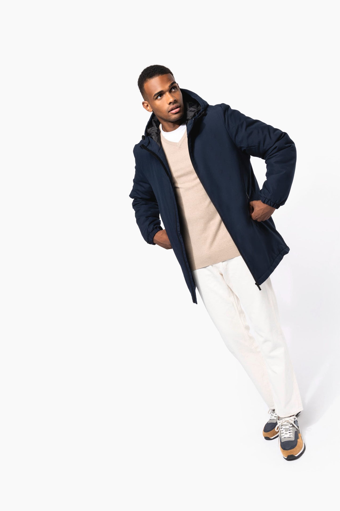 K6152 - Parka con cappuccio riciclato unisex