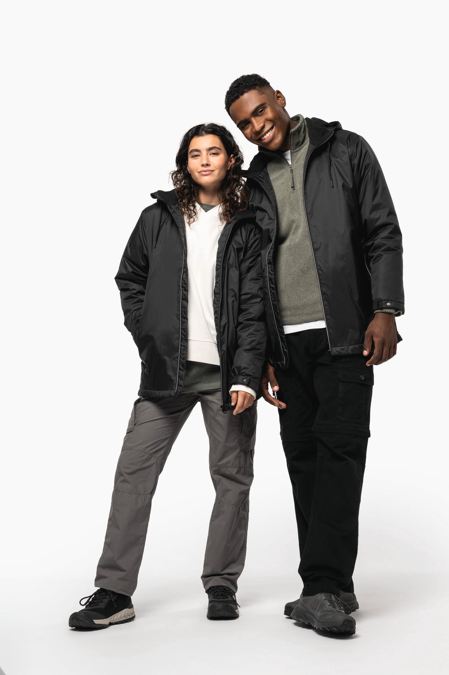 K6153 - Giacca unisex con cappuccio foderato in micropile