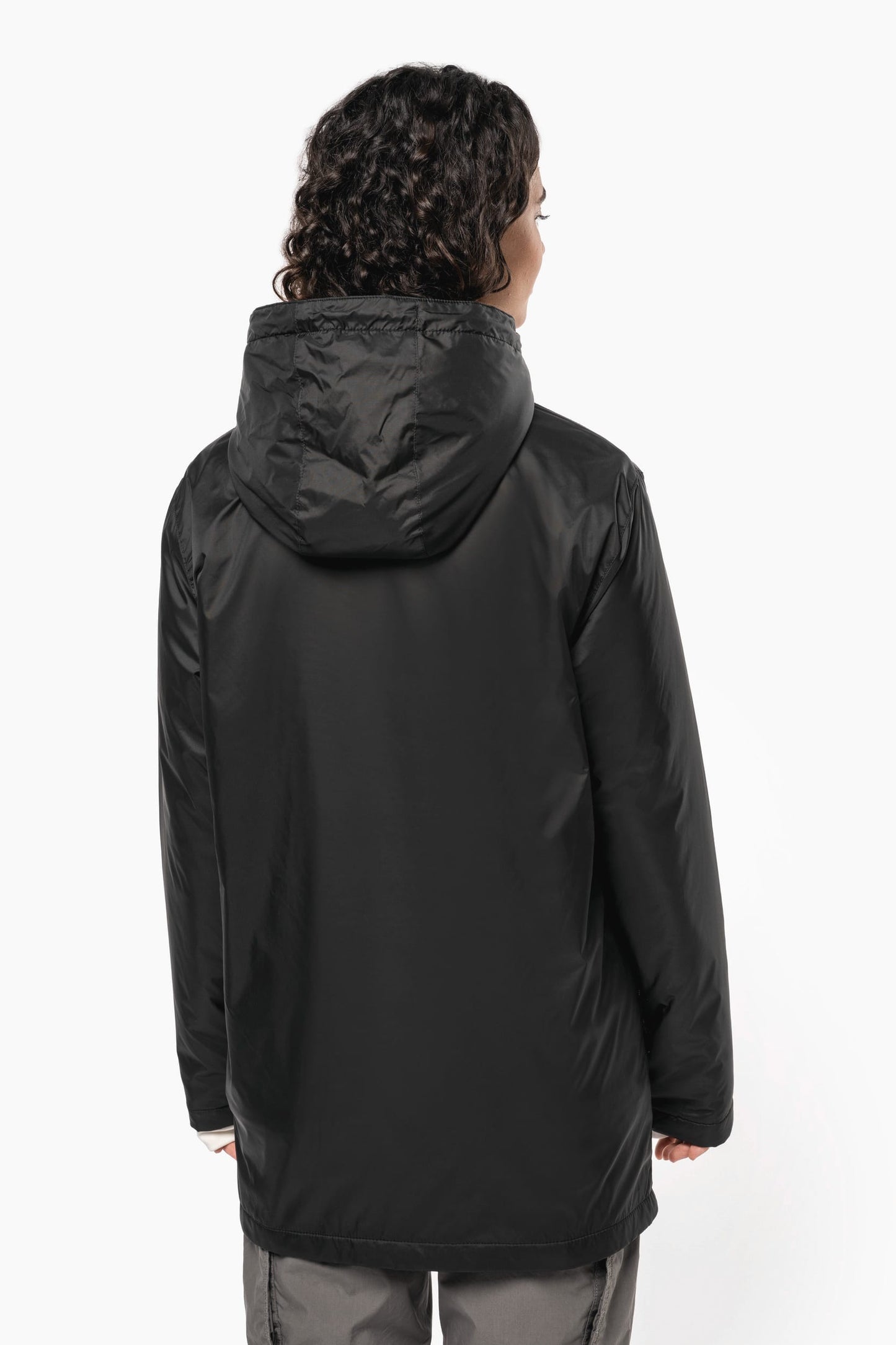 K6153 - Giacca unisex con cappuccio foderato in micropile