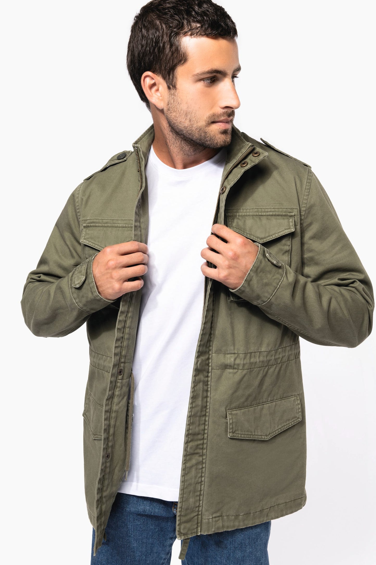 K6164 - Giacca safari uomo slavata Vintage look