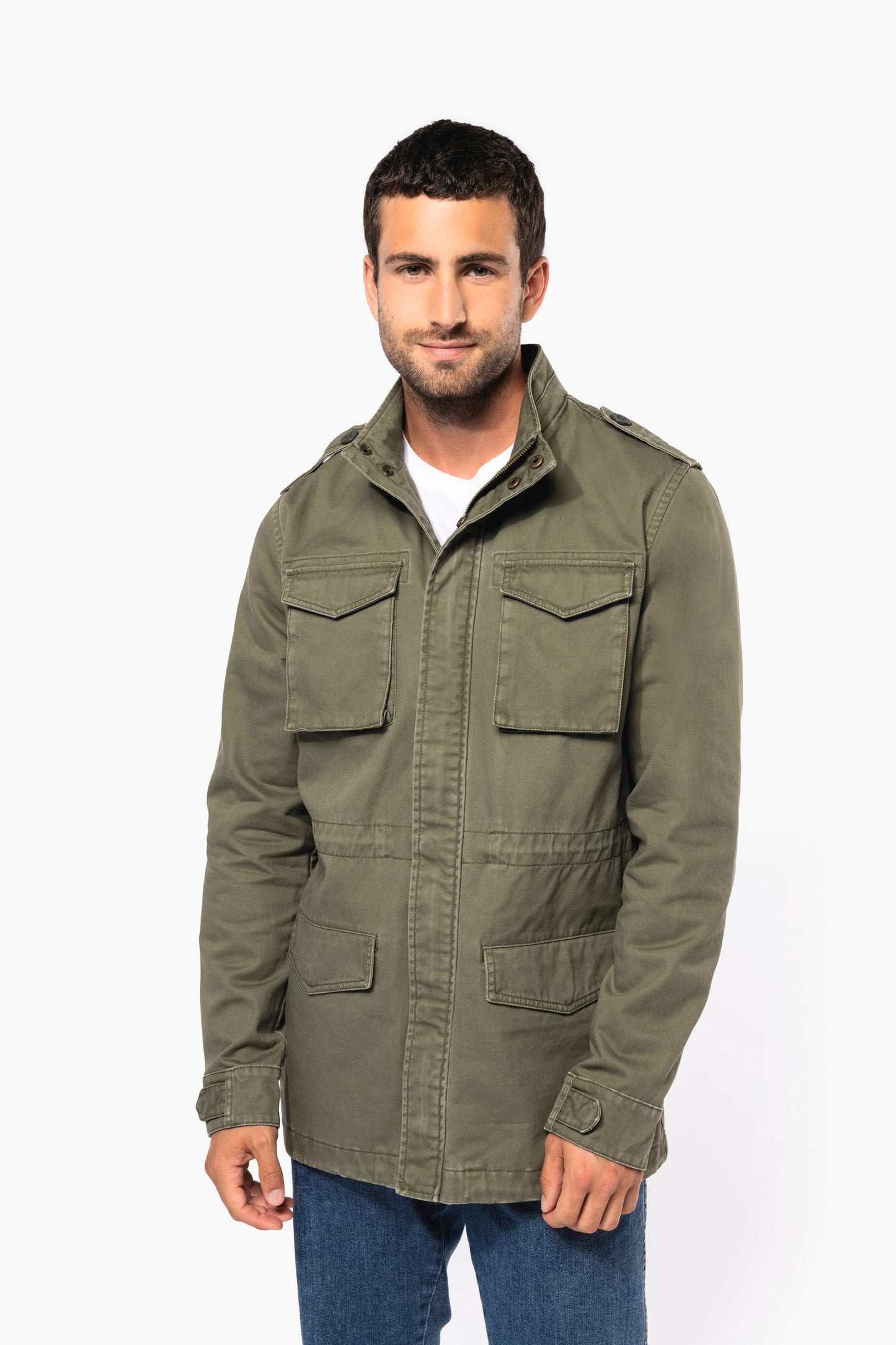 K6164 - Giacca safari uomo slavata Vintage look