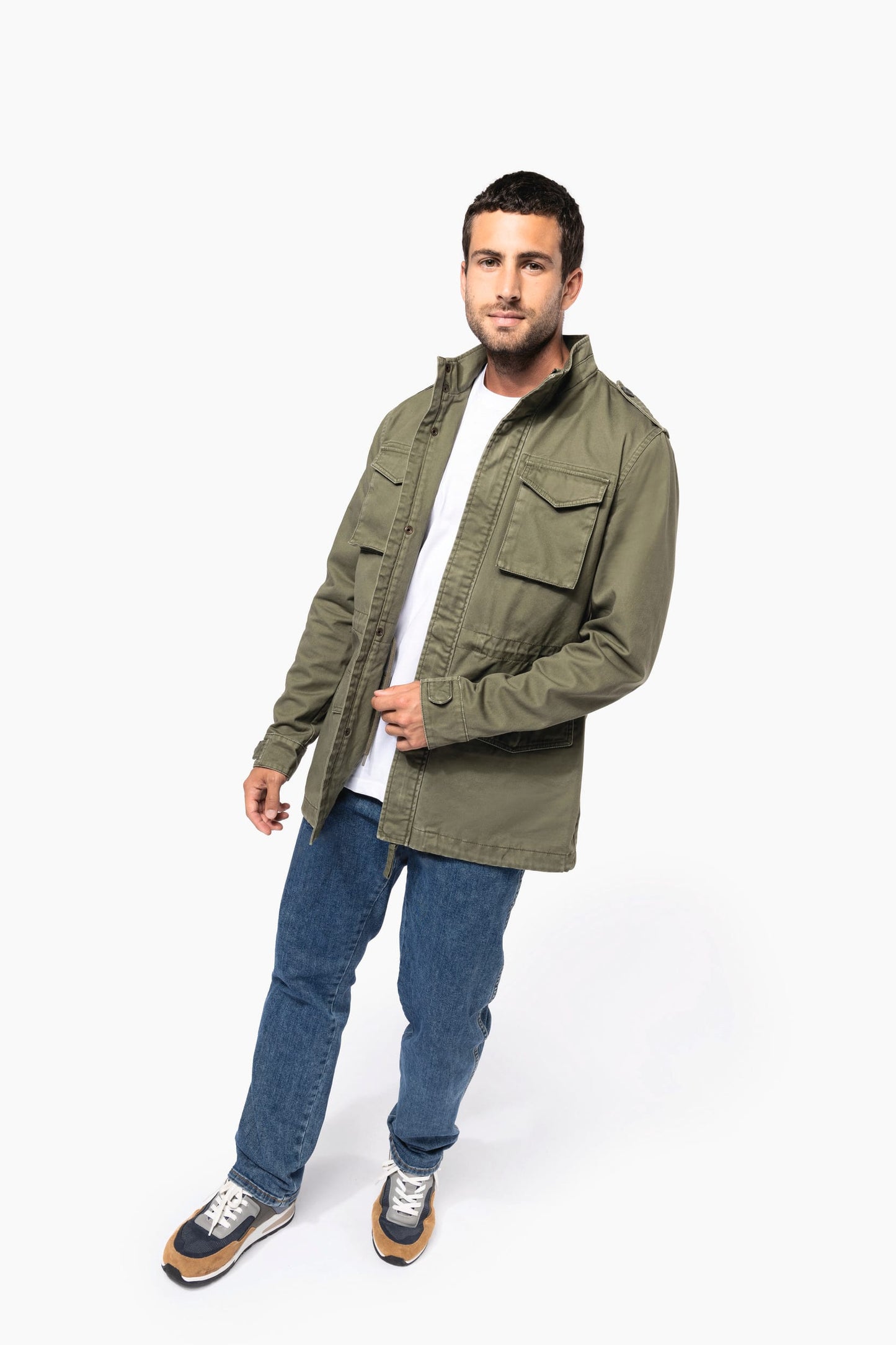 K6164 - Giacca safari uomo slavata Vintage look