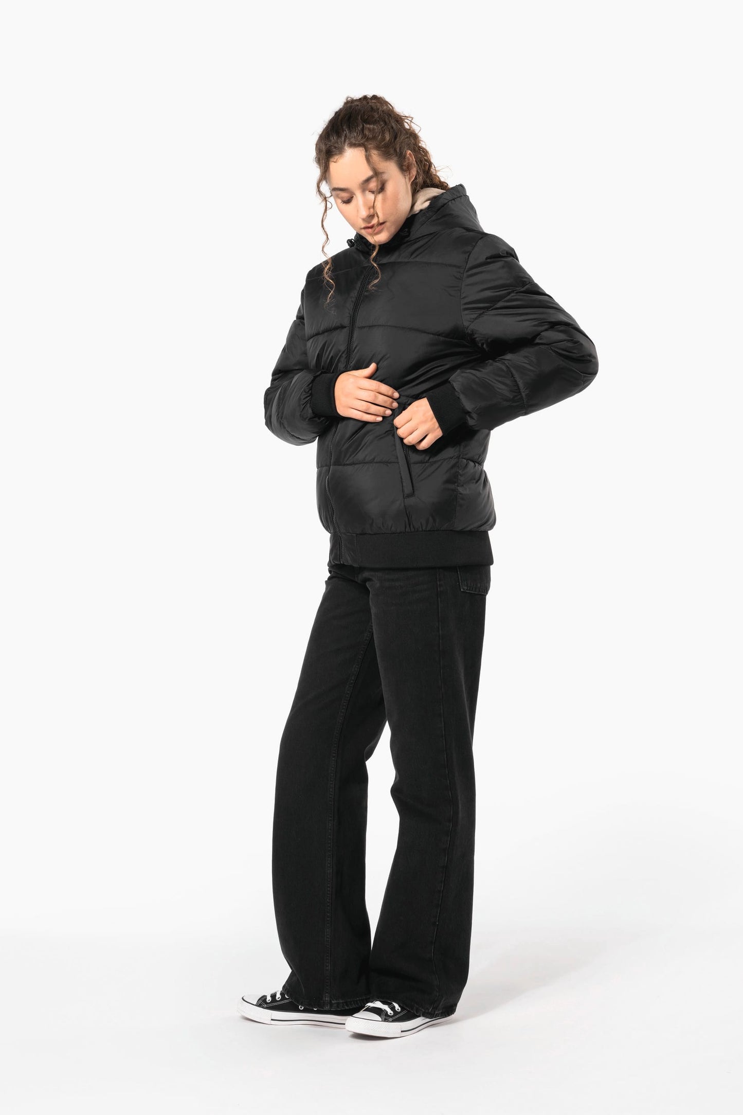 K6166 - Giacca unisex ripstop riciclato con cappuccio