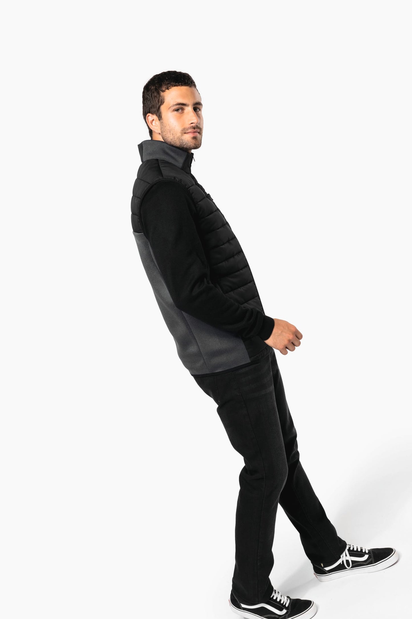 K6170 - Bodywarmer bimateriale uomo