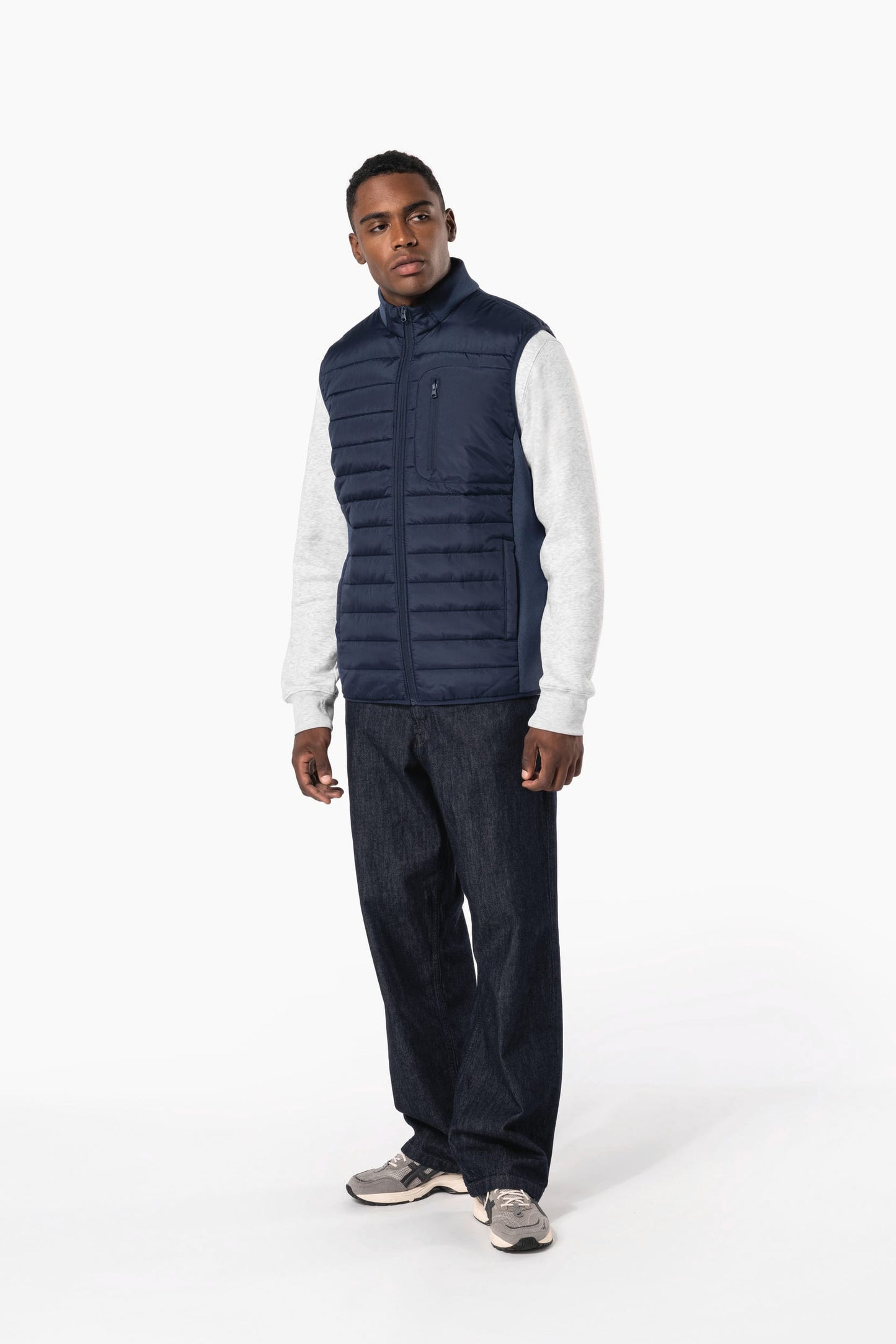 K6170 - Bodywarmer bimateriale uomo