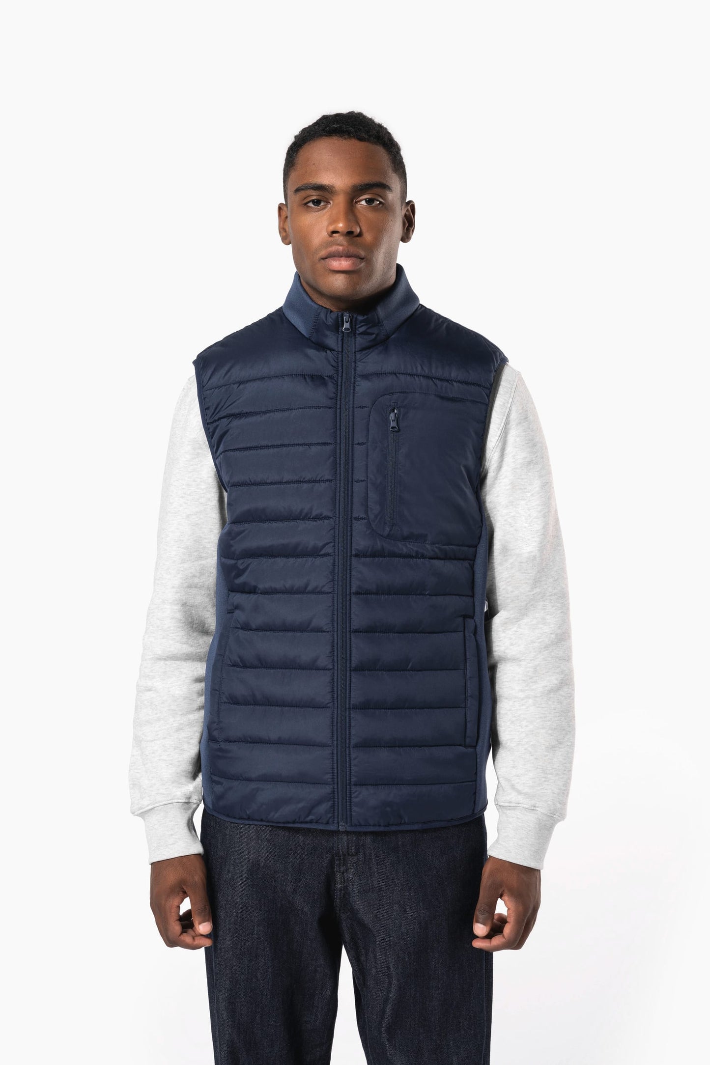K6170 - Bodywarmer bimateriale uomo