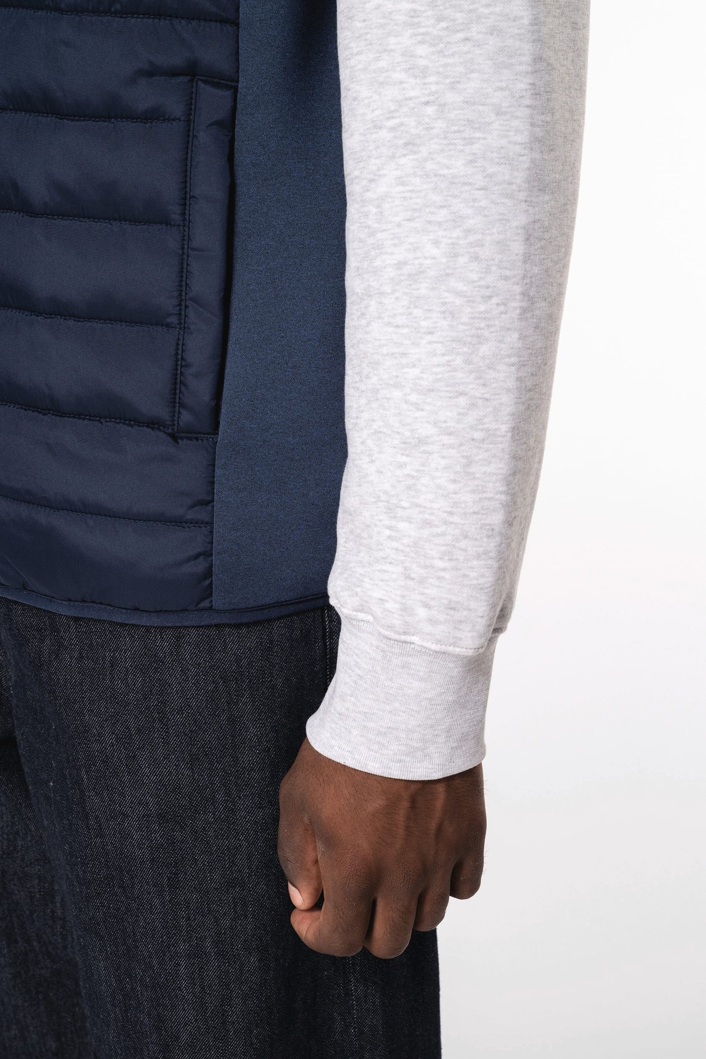 K6170 - Bodywarmer bimateriale uomo