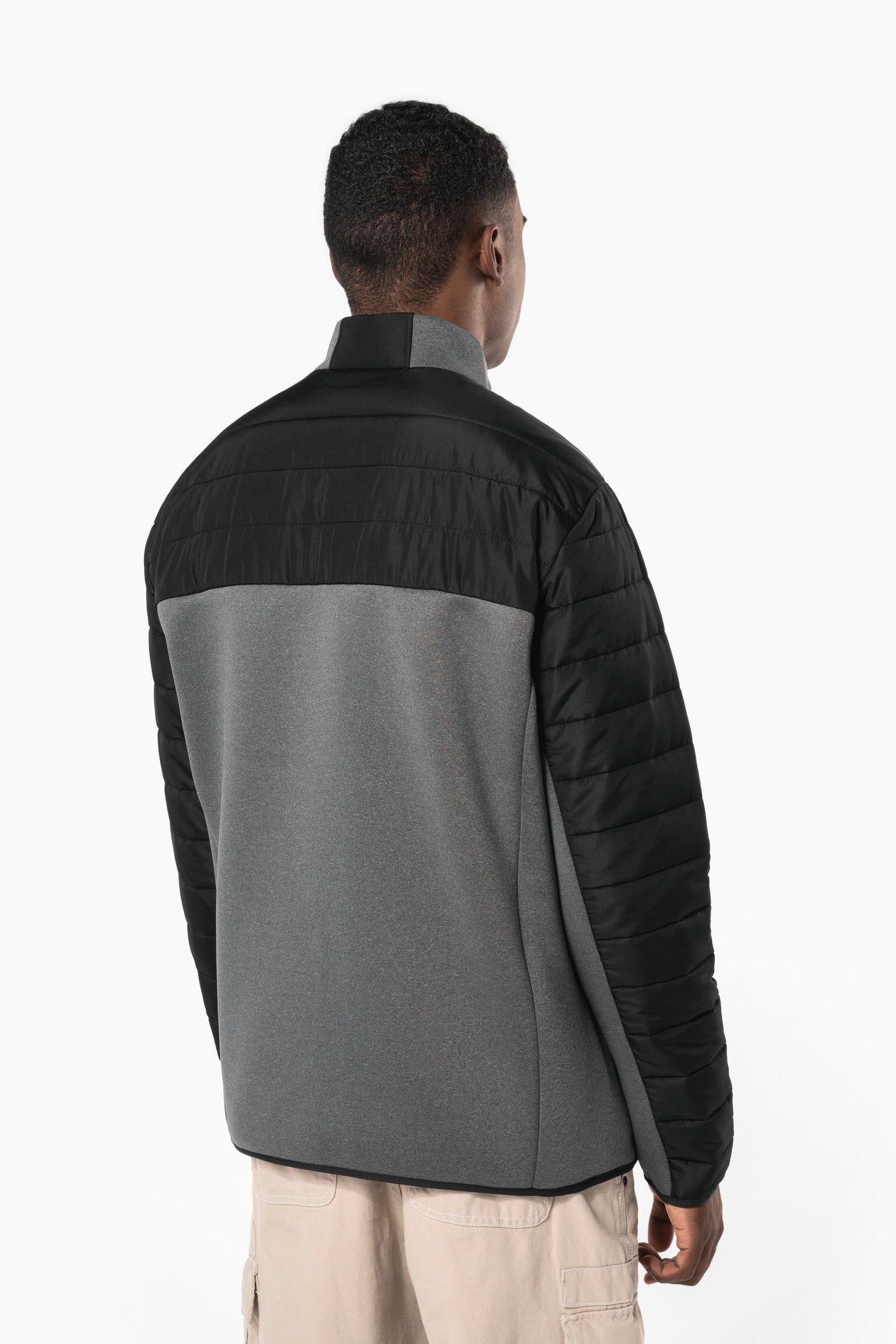 K6171 - Giacca bimateriale uomo