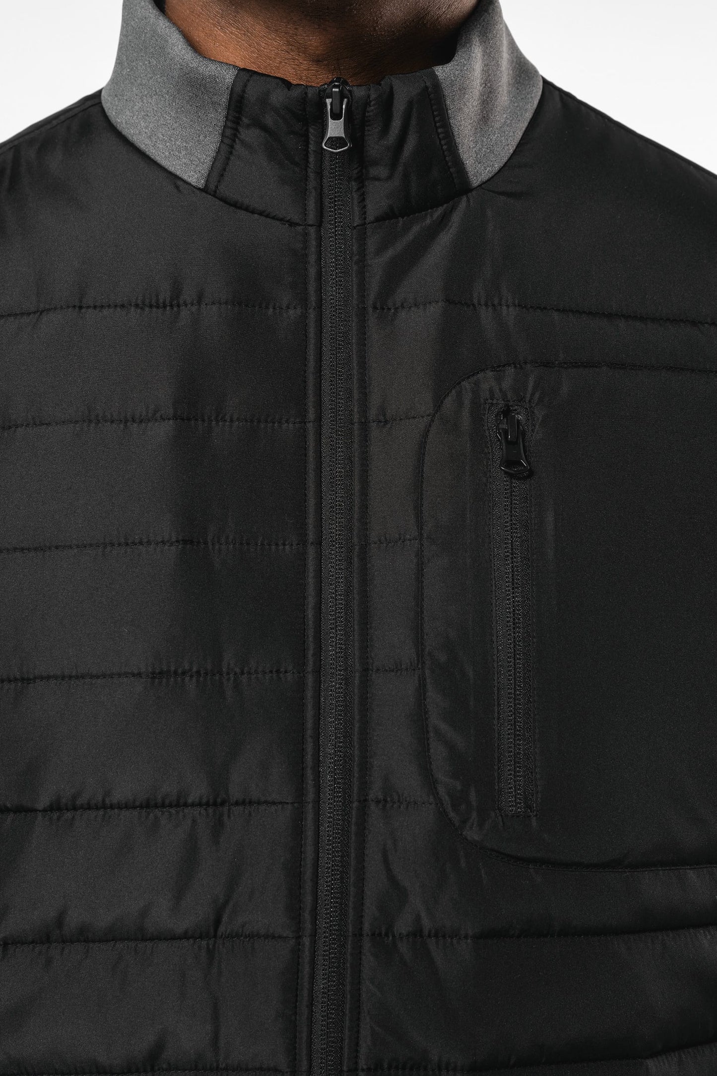 K6171 - Giacca bimateriale uomo