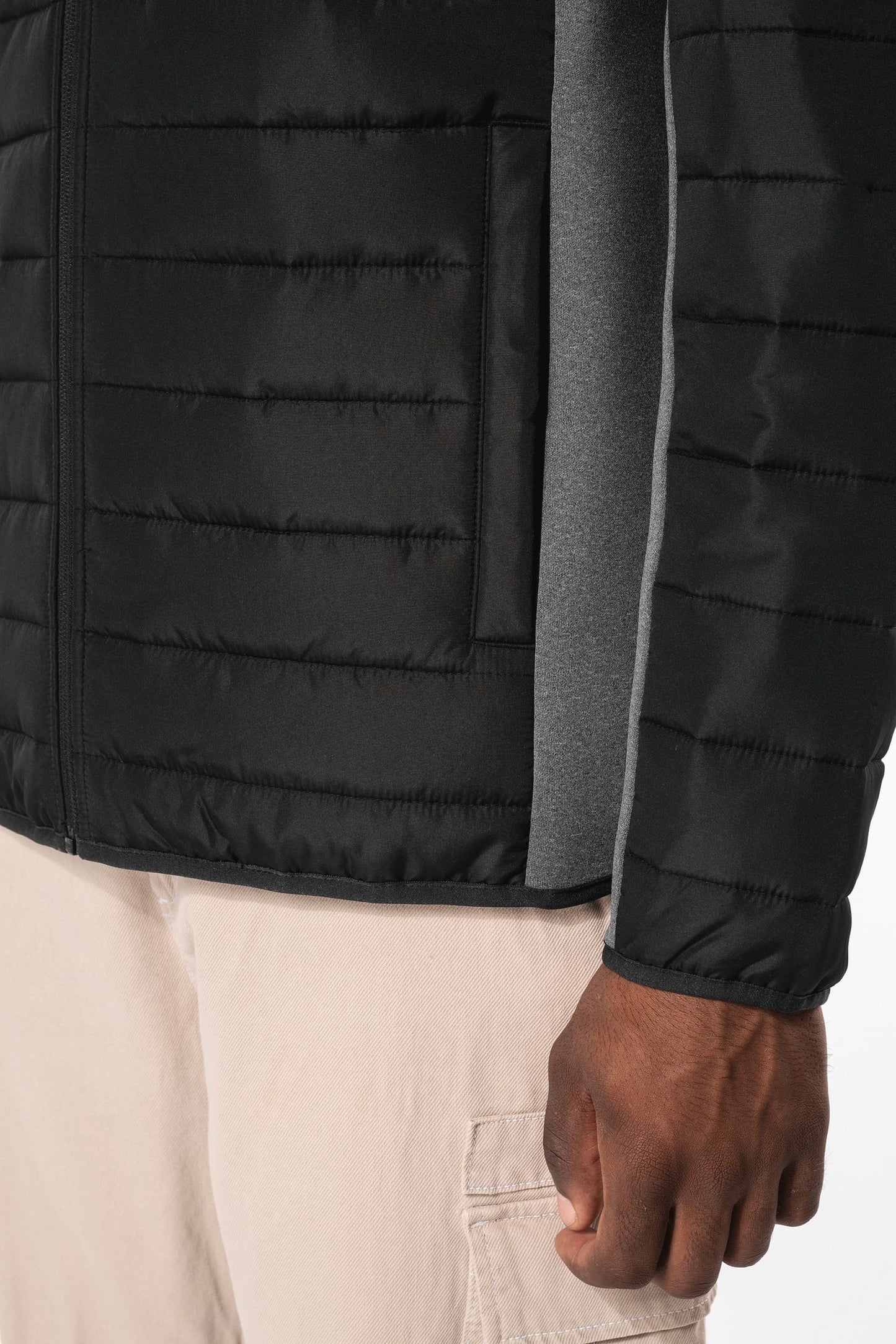 K6171 - Giacca bimateriale uomo
