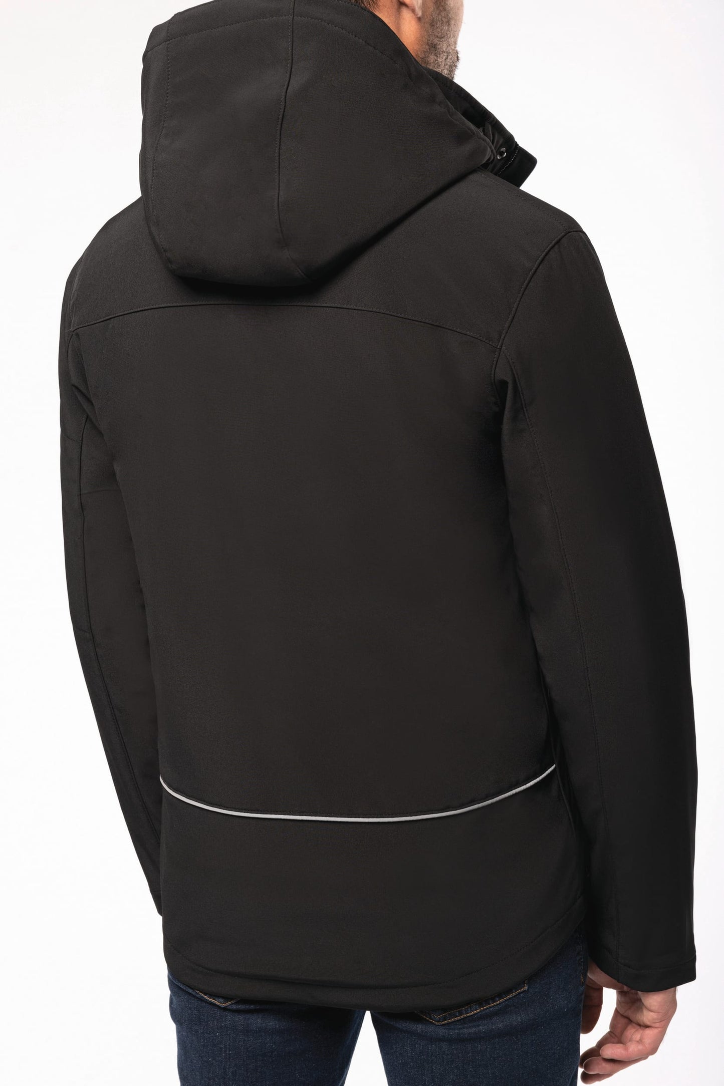 K650 - Parka uomo softshell imbottito con cappuccio