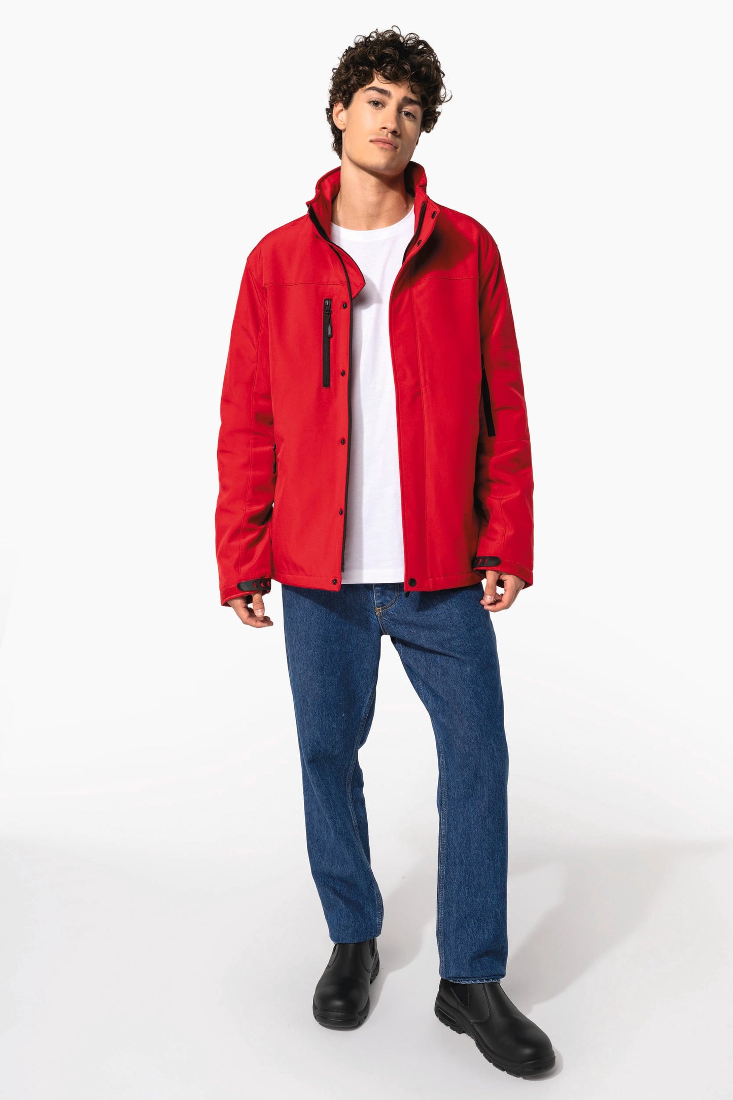K650 - Parka uomo softshell imbottito con cappuccio