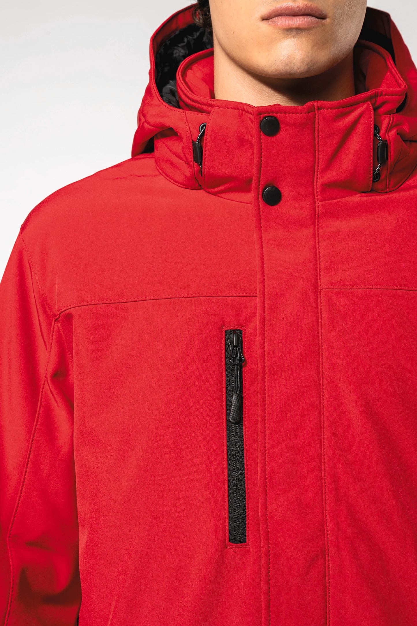 K650 - Parka uomo softshell imbottito con cappuccio