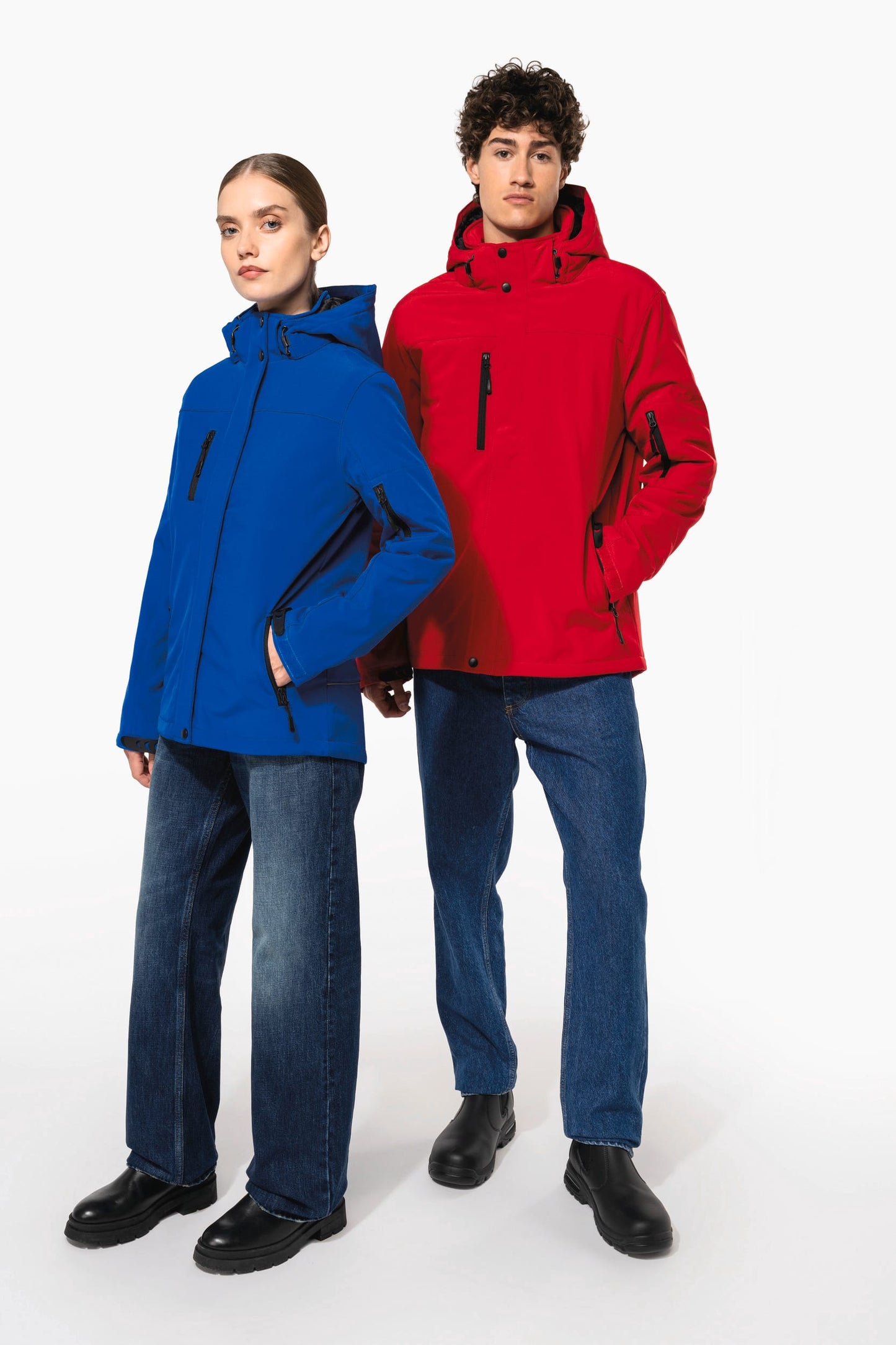 K650 - Parka uomo softshell imbottito con cappuccio