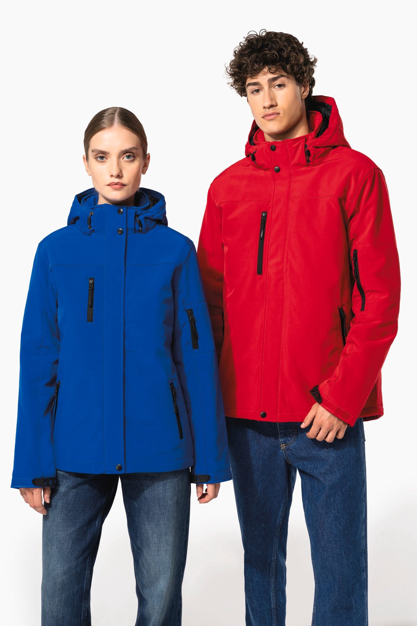 K650 - Parka uomo softshell imbottito con cappuccio