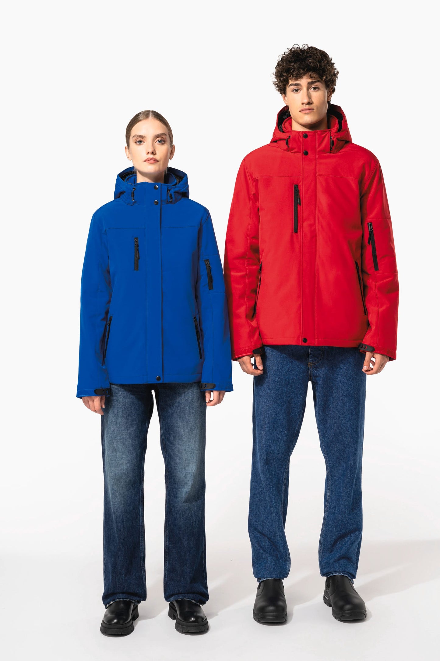 K650 - Parka uomo softshell imbottito con cappuccio